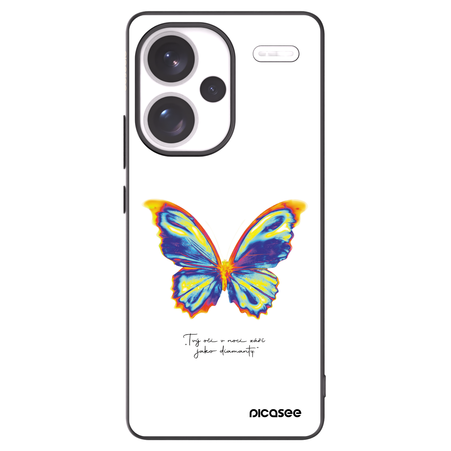Picasee husă neagră din silicon pentru Xiaomi Redmi Note 13 Pro+ 5G - Diamanty White