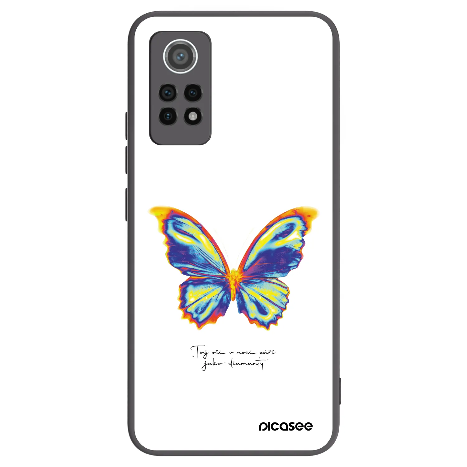 Picasee husă neagră din silicon pentru Xiaomi Redmi Note 12 Pro 4G - Diamanty White