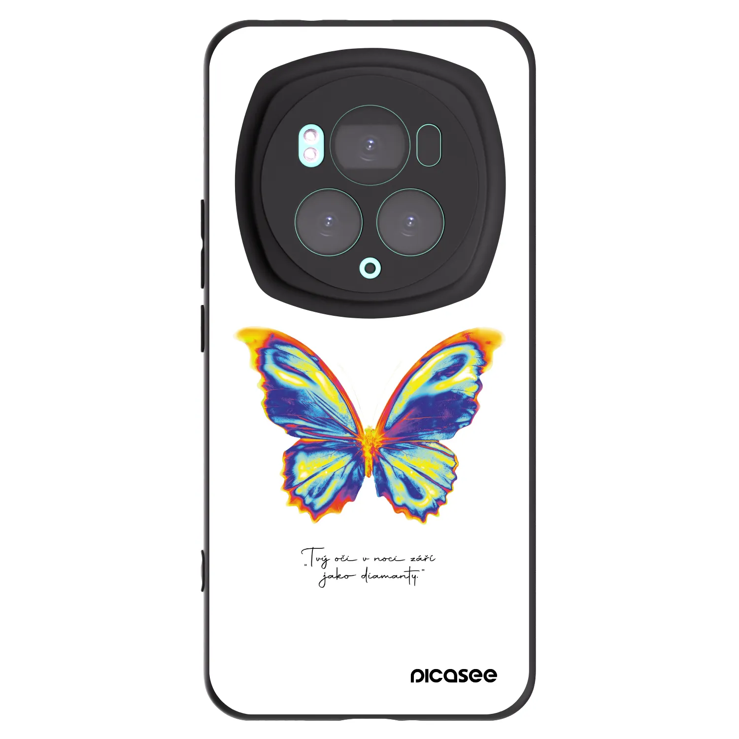 Picasee husă neagră din silicon pentru Honor Magic6 Pro - Diamanty White