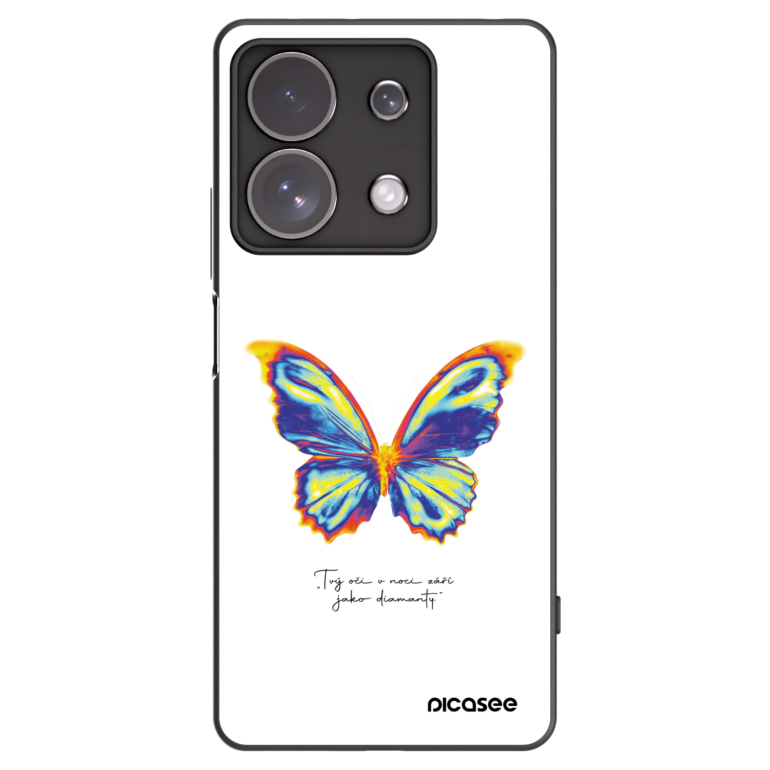 Picasee husă neagră din silicon pentru Xiaomi Redmi Note 13 Pro 4G - Diamanty White