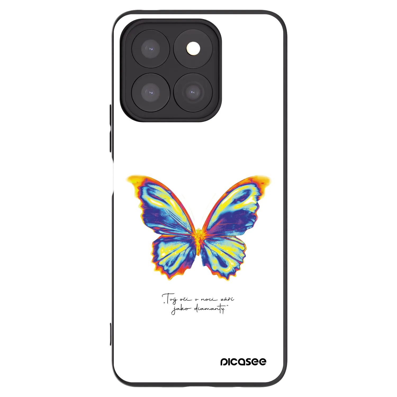 Picasee husă neagră din silicon pentru Honor X8b - Diamanty White