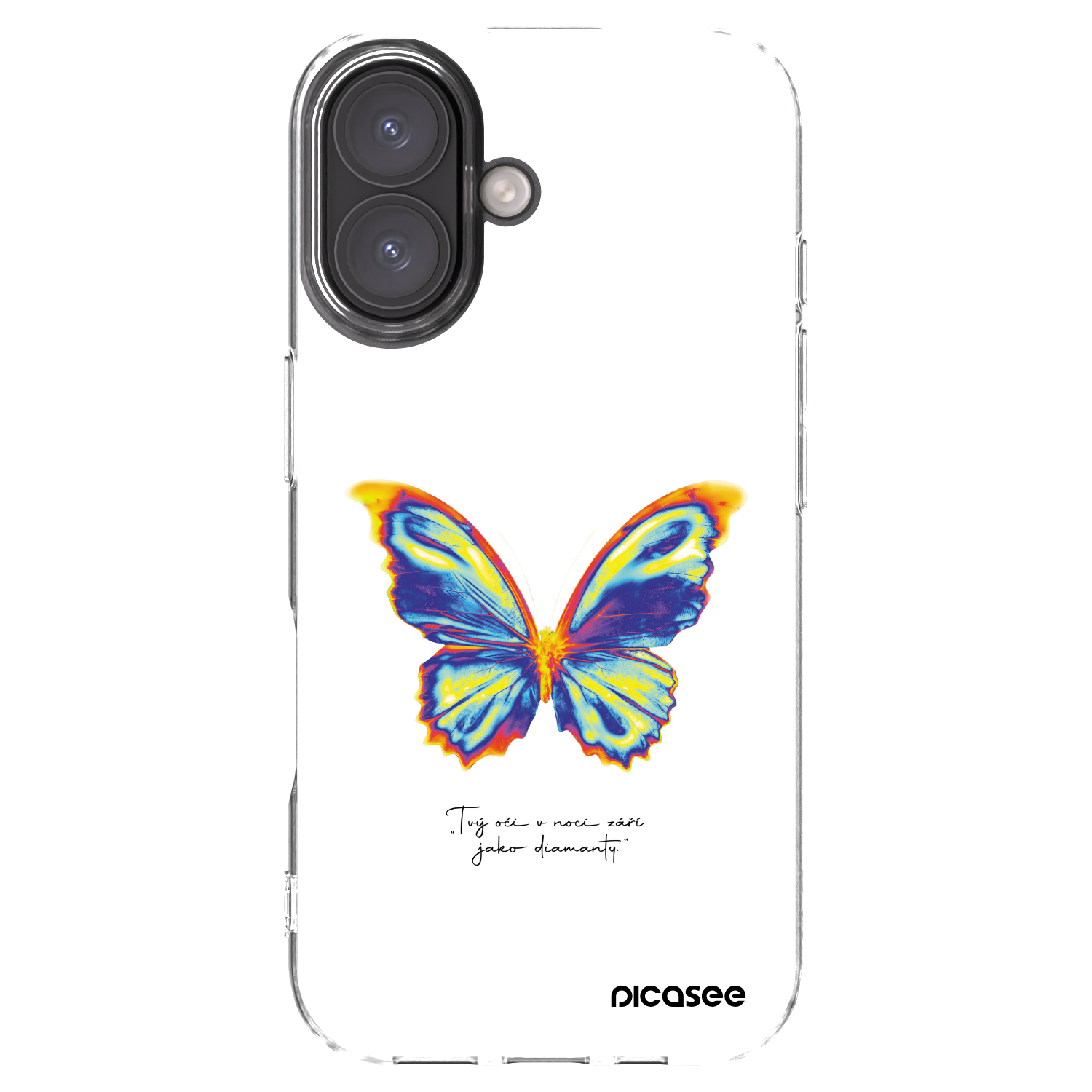 Picasee husă transparentă din silicon pentru Apple iPhone 16 - Diamanty White