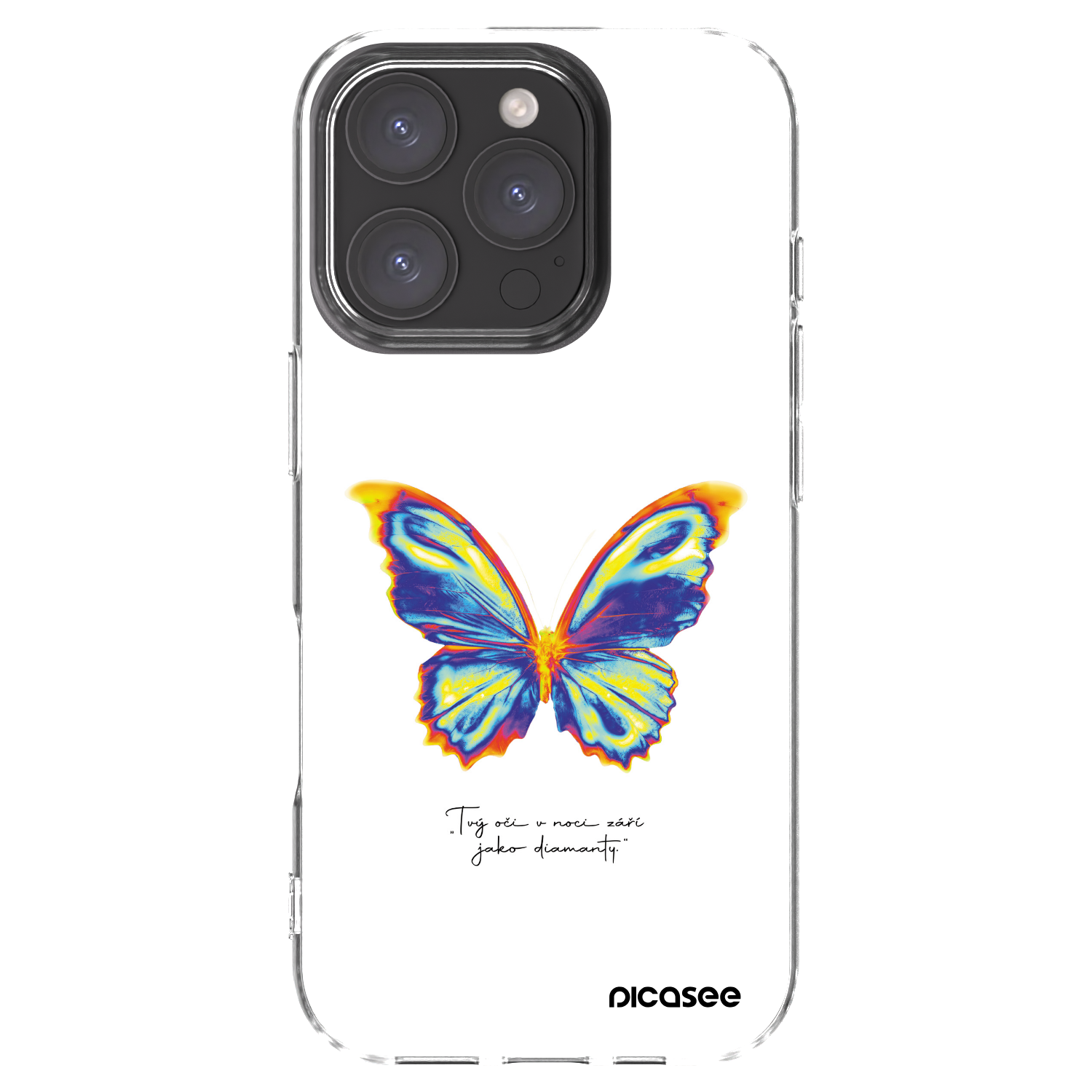 Picasee husă transparentă din silicon pentru Apple iPhone 16 Pro - Diamanty White