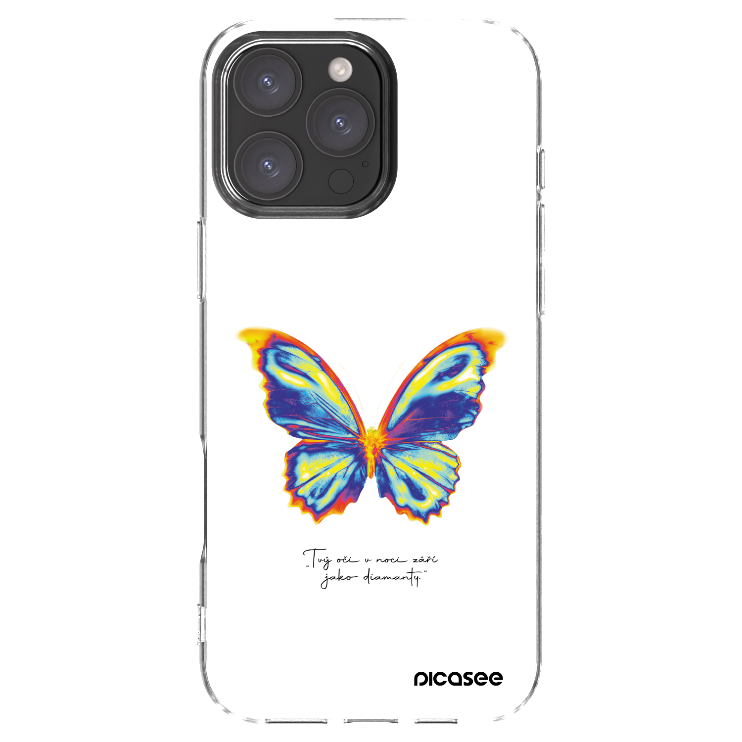 Picasee husă transparentă din silicon pentru Apple iPhone 16 Pro Max - Diamanty White