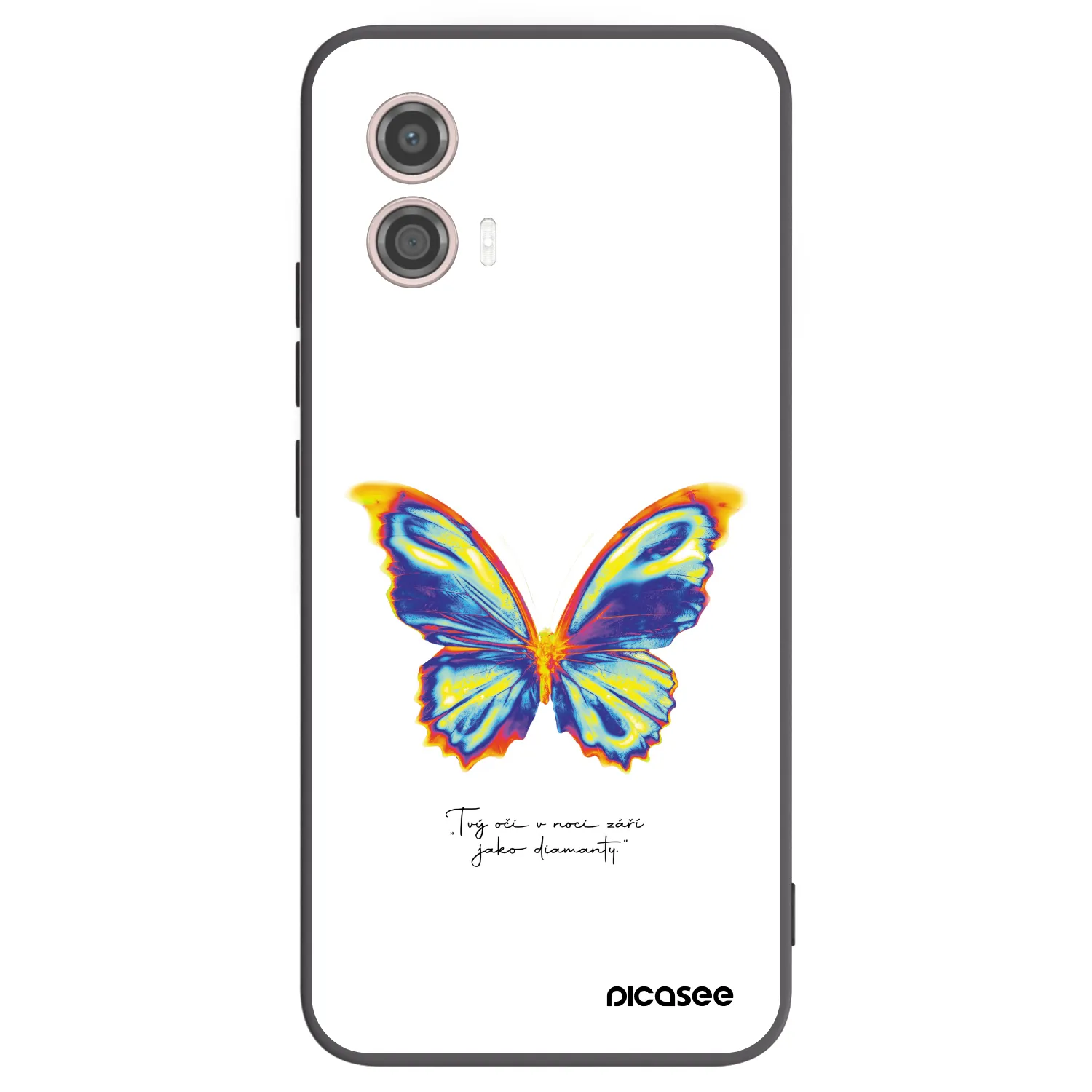 Picasee husă neagră din silicon pentru Motorola Moto G53 5G - Diamanty White