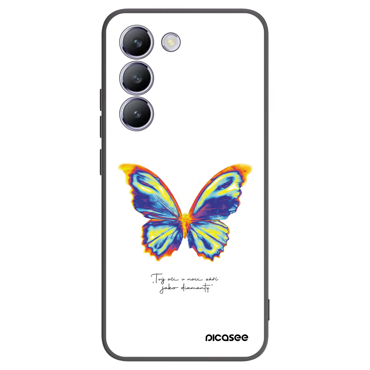 Picasee husă neagră din silicon pentru Vivo V40 SE 5G - Diamanty White