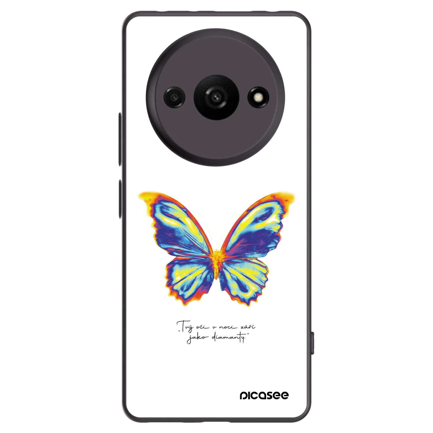 Picasee husă neagră din silicon pentru Xiaomi Redmi A3 - Diamanty White