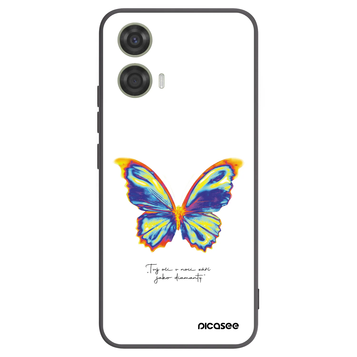 Picasee husă neagră din silicon pentru Motorola Moto G24 - Diamanty White