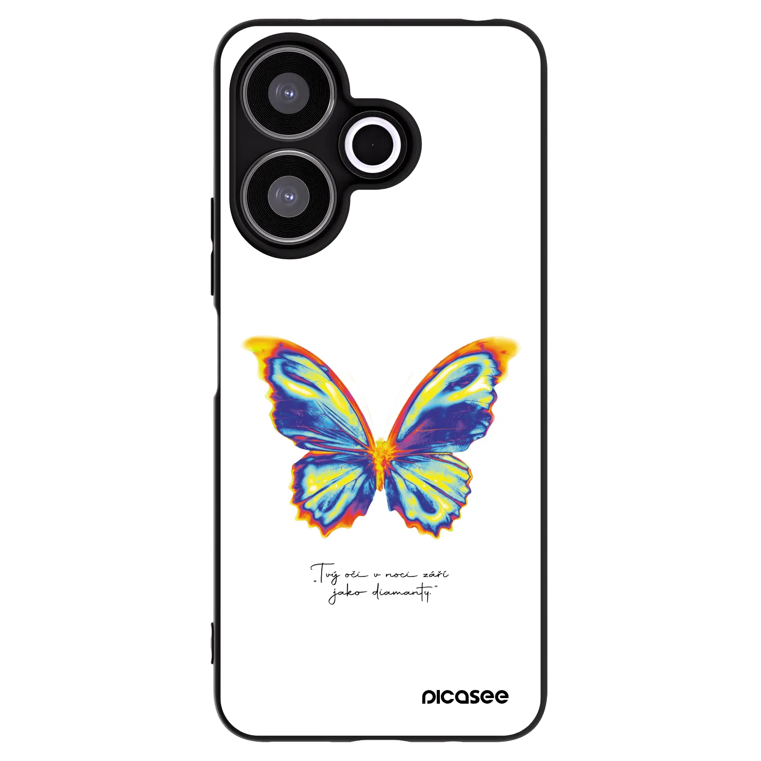 Picasee husă neagră din silicon pentru Xiaomi Redmi 13 4G - Diamanty White