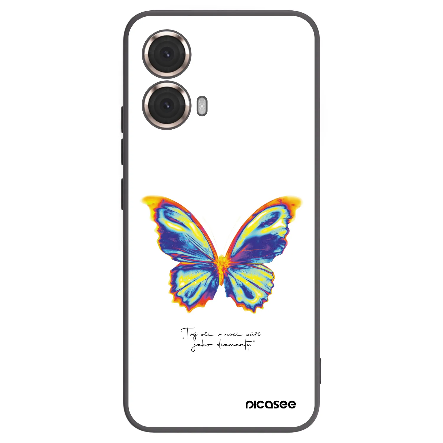 Picasee husă neagră din silicon pentru Motorola Moto G85 - Diamanty White