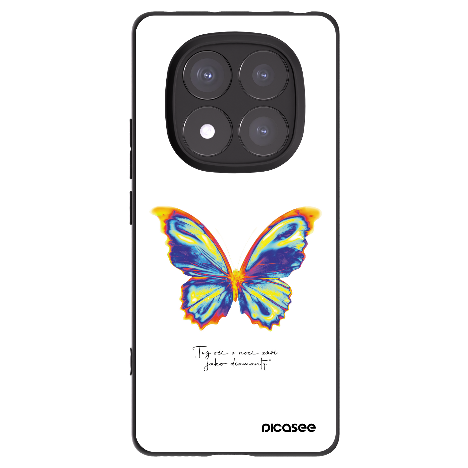 Picasee husă neagră din silicon pentru Xiaomi Redmi Note 14 Pro+ 5G - Diamanty White