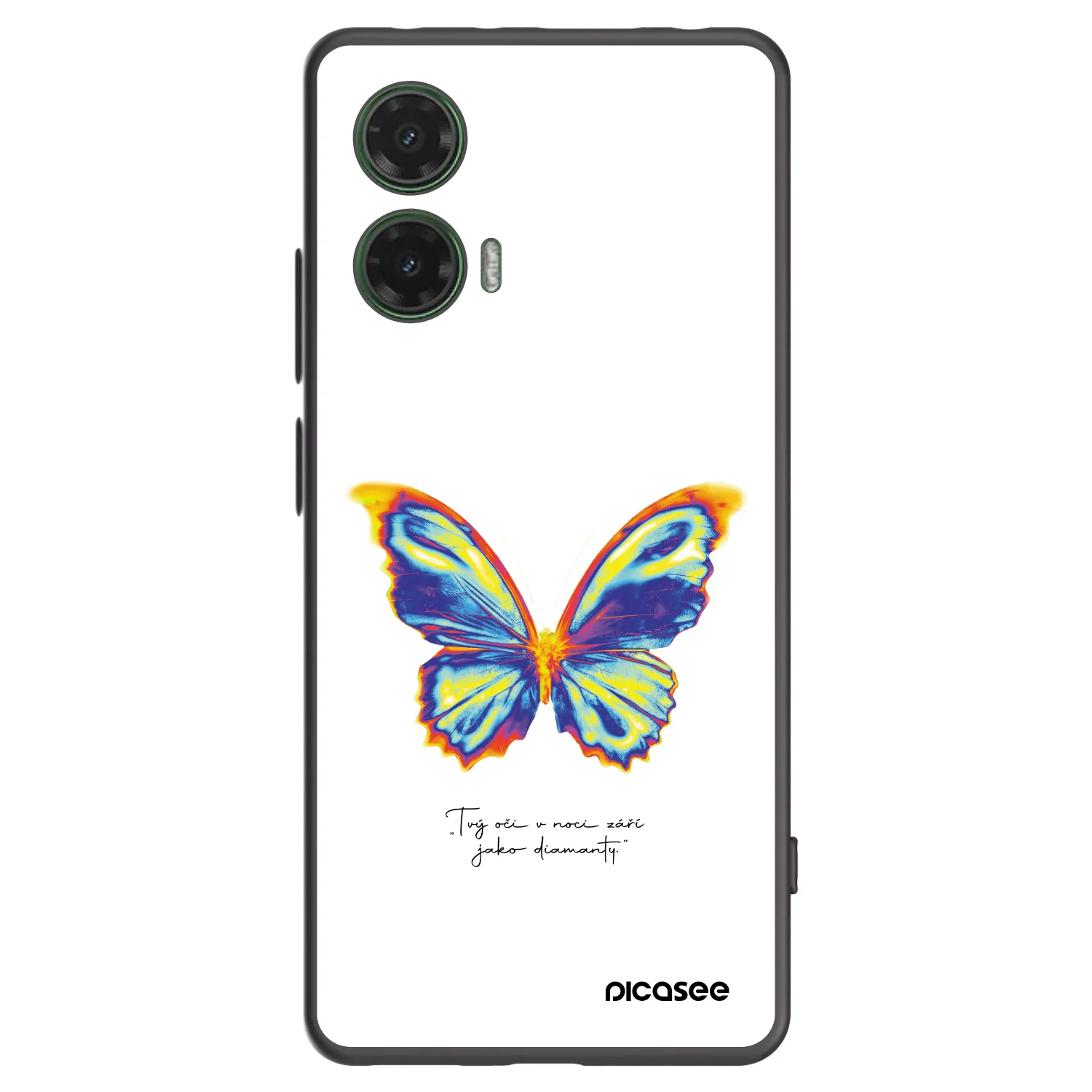 Picasee husă neagră din silicon pentru Motorola Moto G35 5G - Diamanty White