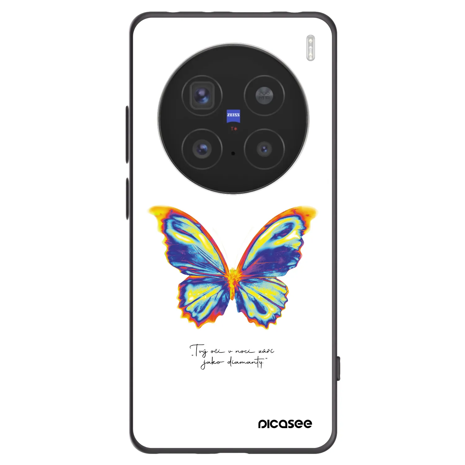 Picasee husă neagră din silicon pentru Vivo X200 Pro - Diamanty White