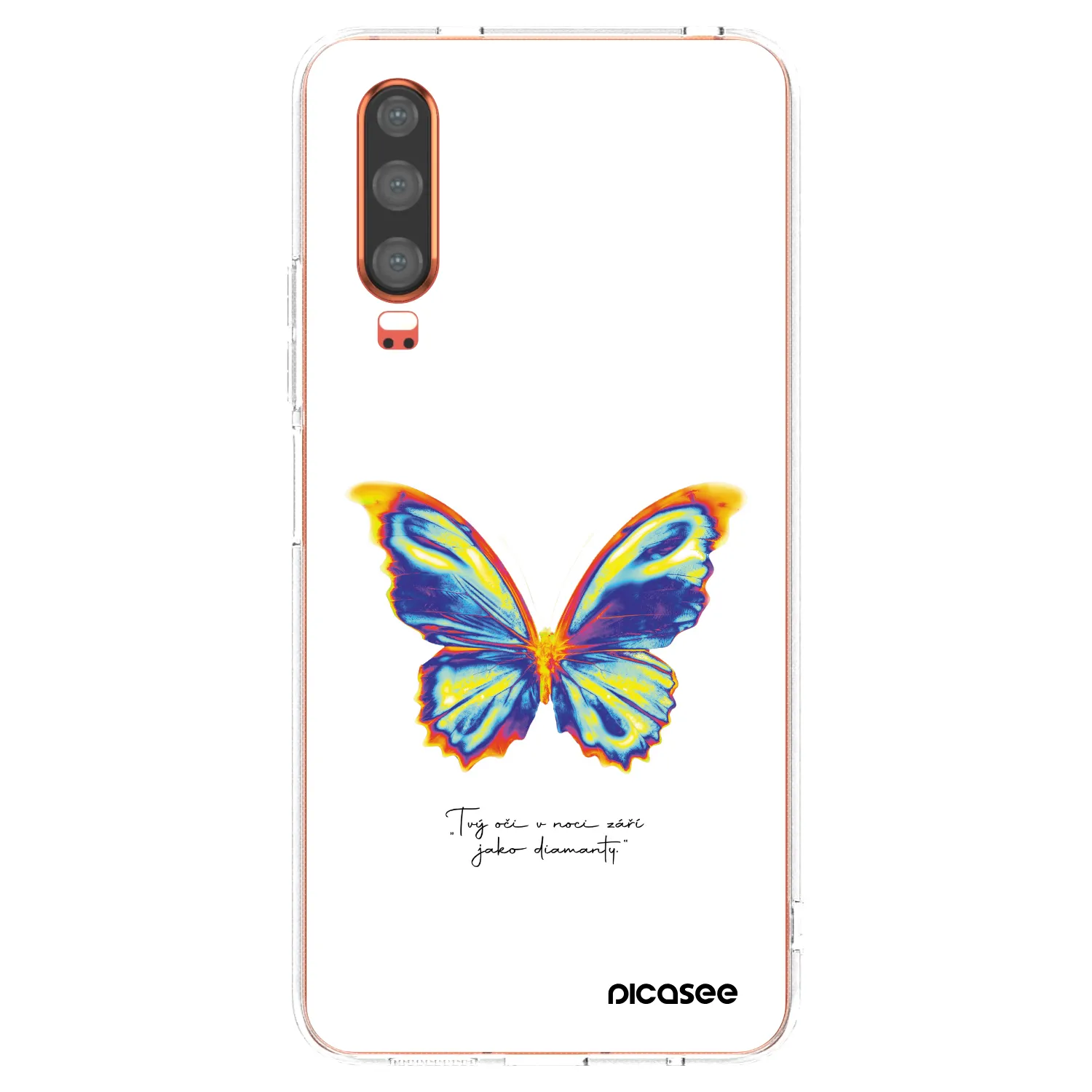 Picasee husă transparentă din silicon pentru Huawei P30 - Diamanty White