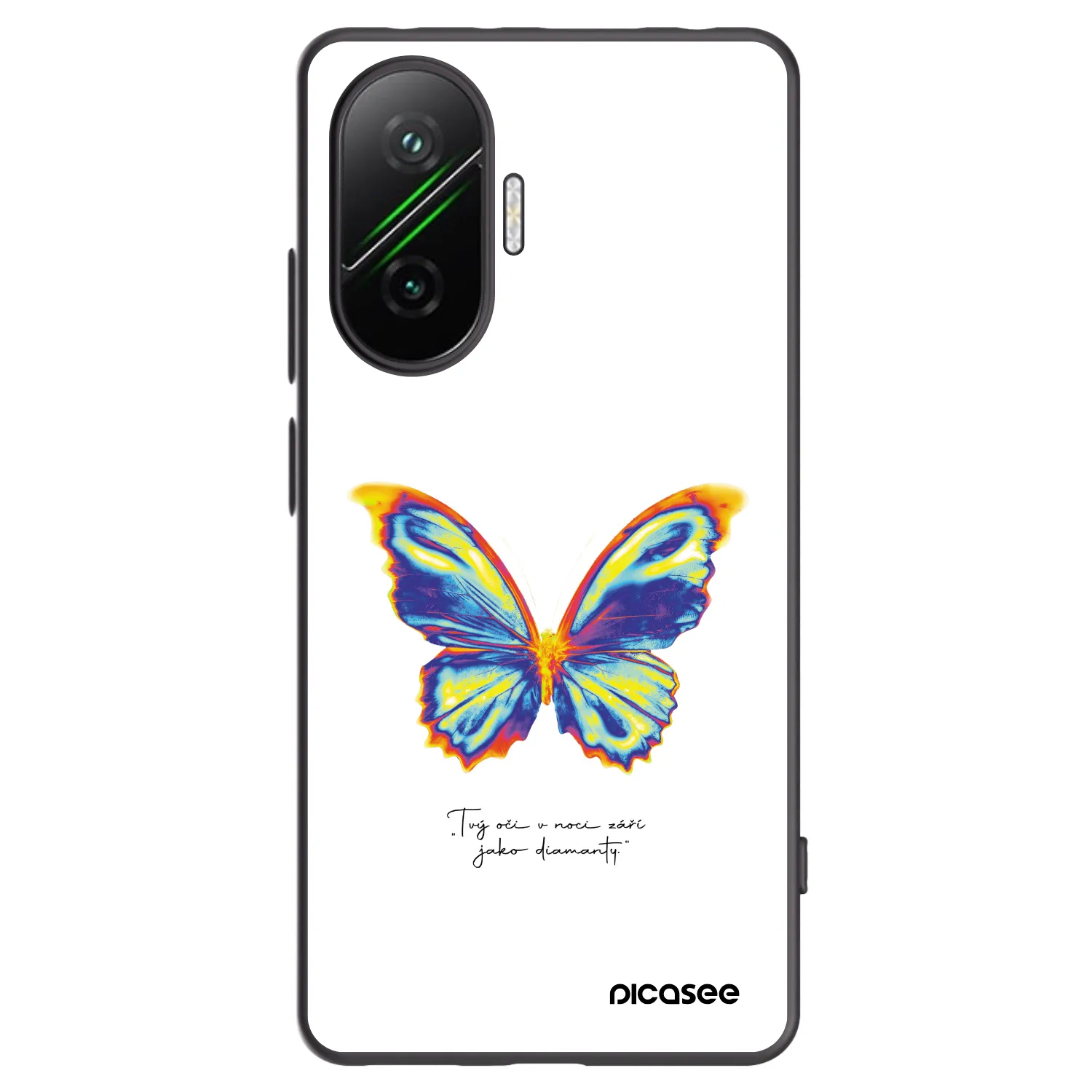 Picasee husă neagră din silicon pentru Xiaomi Poco F7 Pro 5G - Diamanty White