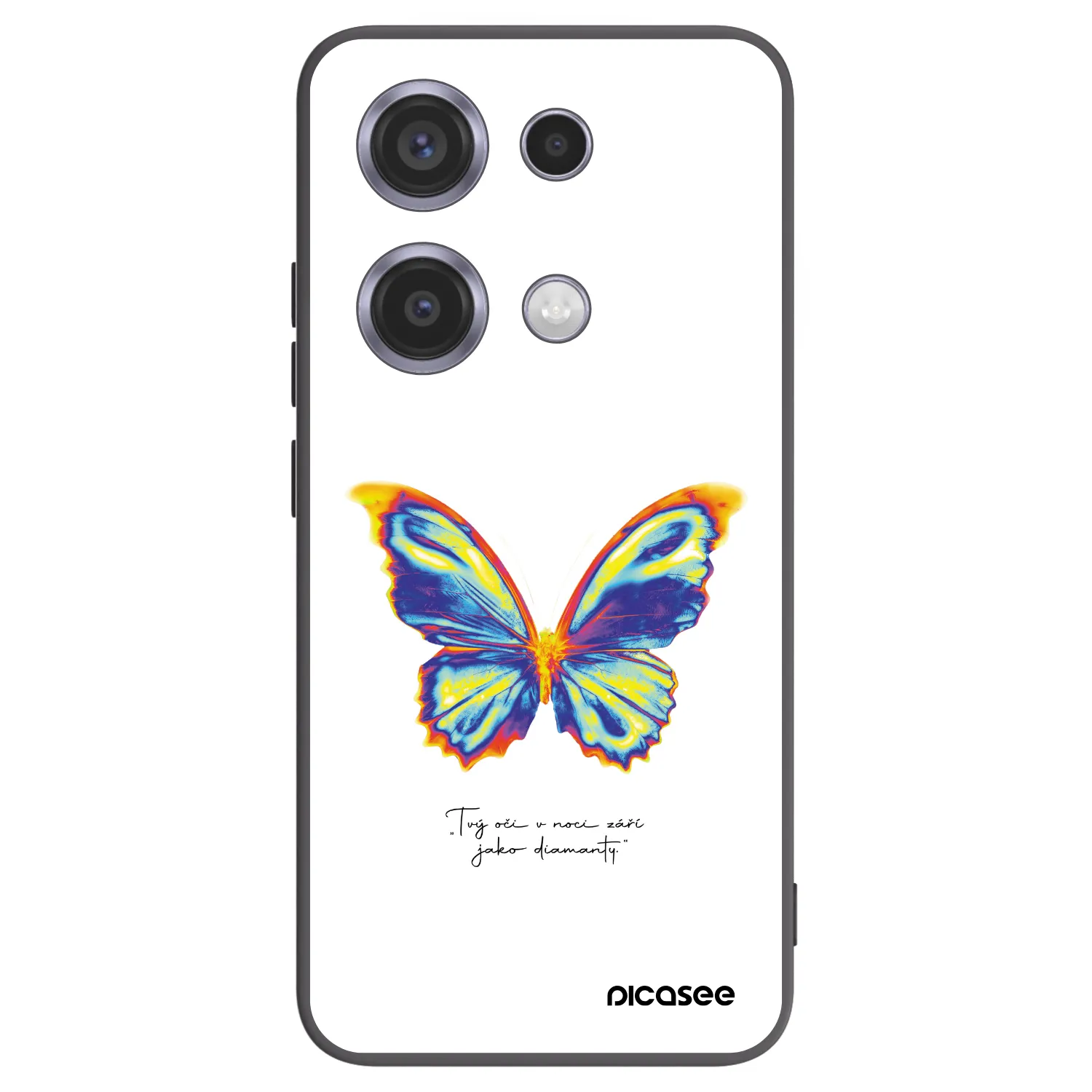 Picasee husă neagră din silicon pentru Xiaomi Redmi Note 14S - Diamanty White