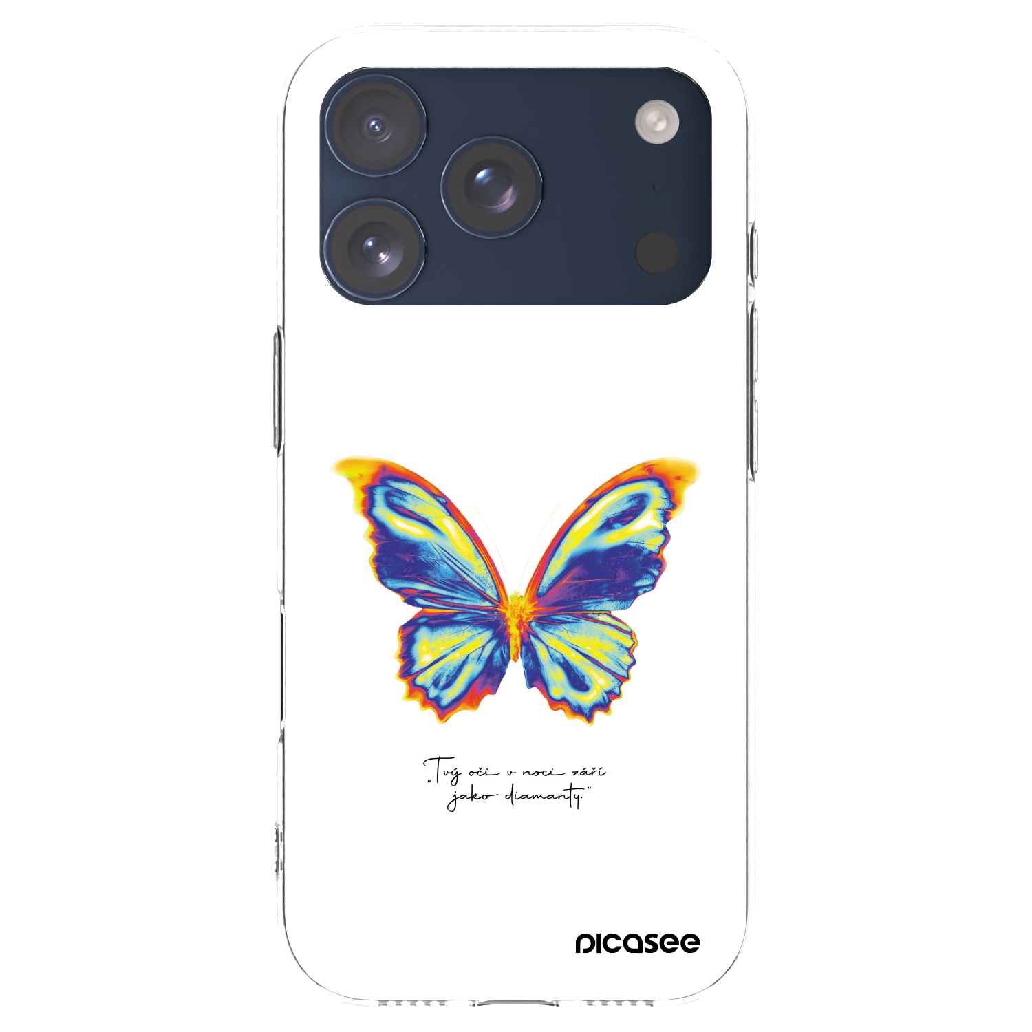 Picasee husă transparentă din silicon pentru Apple iPhone 17 Pro - Diamanty White