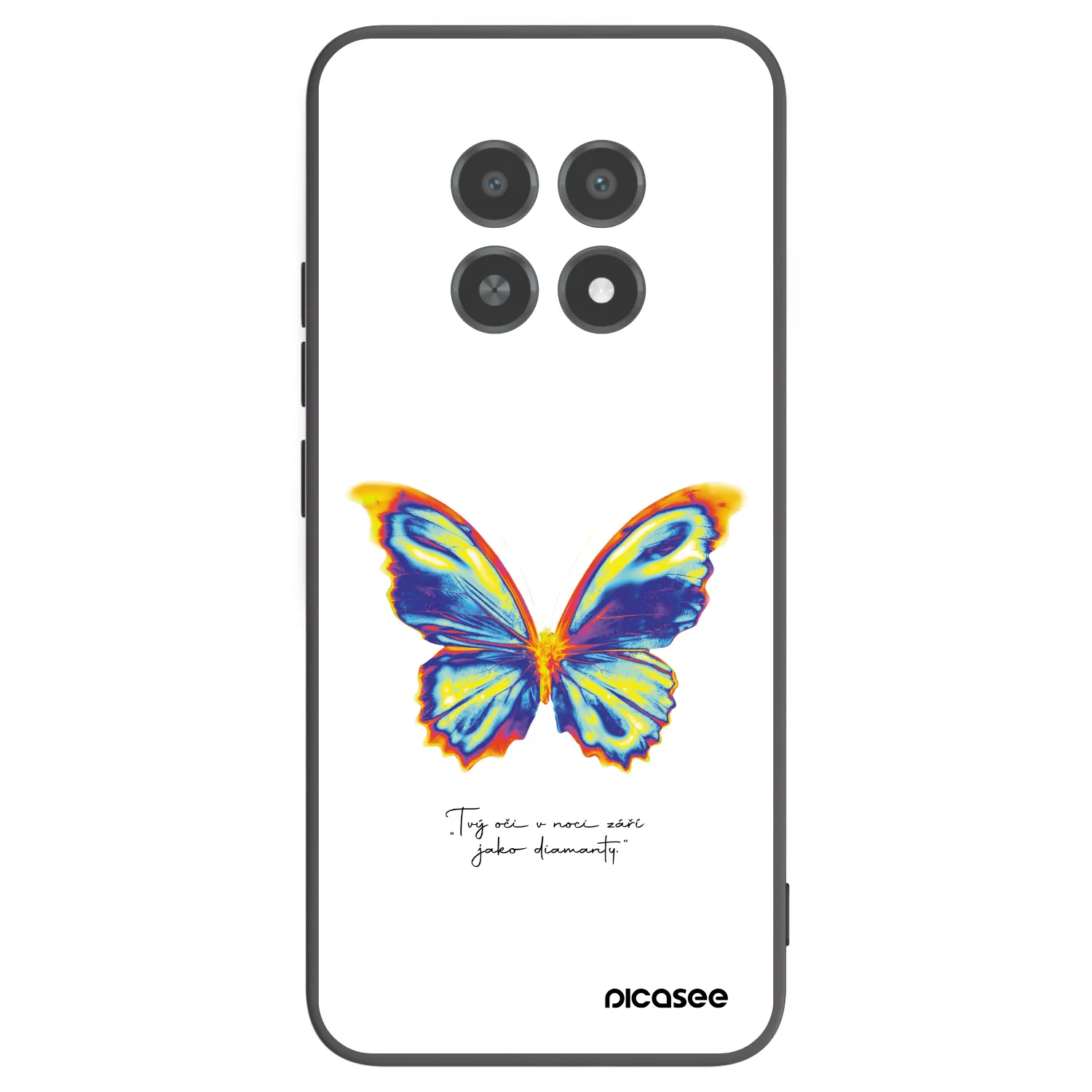 Picasee husă neagră din silicon pentru Realme 12X - Diamanty White