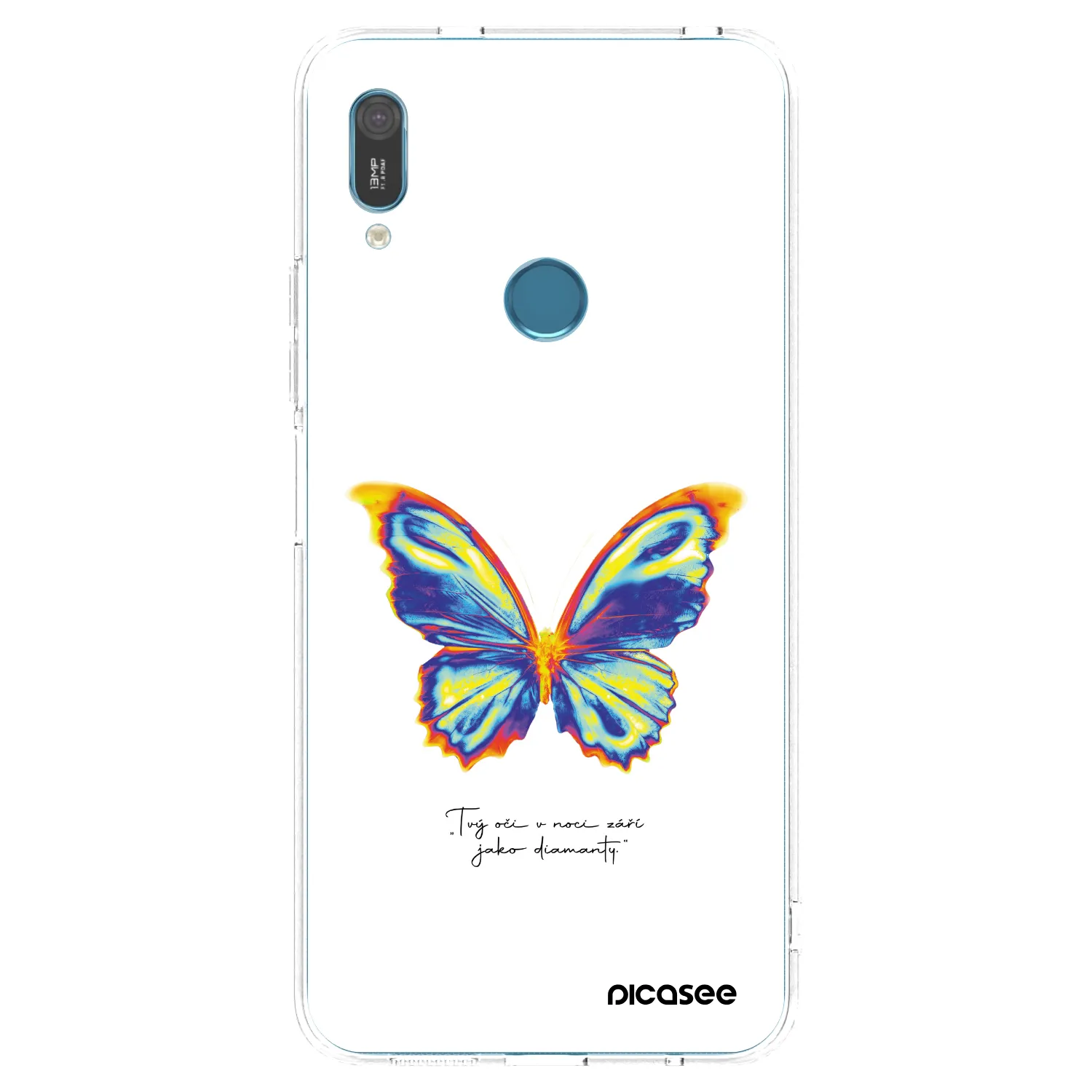 Picasee husă transparentă din silicon pentru Huawei Y6 2019 - Diamanty White