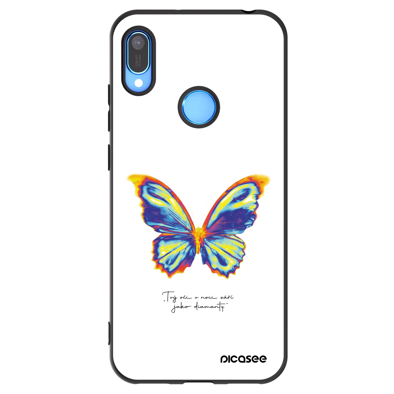 Picasee husă neagră din silicon pentru Huawei Y6 2019 - Diamanty White