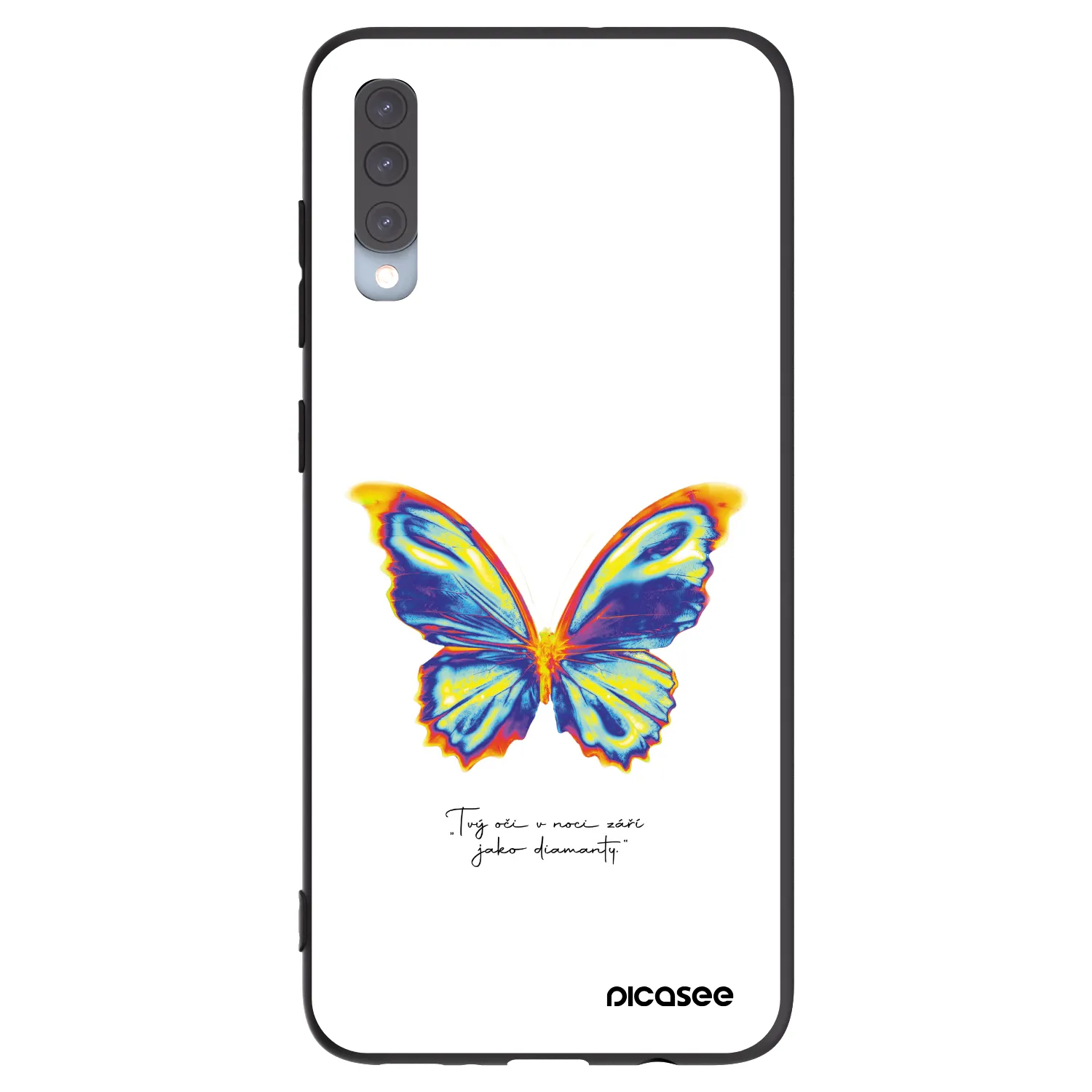Picasee husă neagră din silicon pentru Samsung Galaxy A70 A705F - Diamanty White
