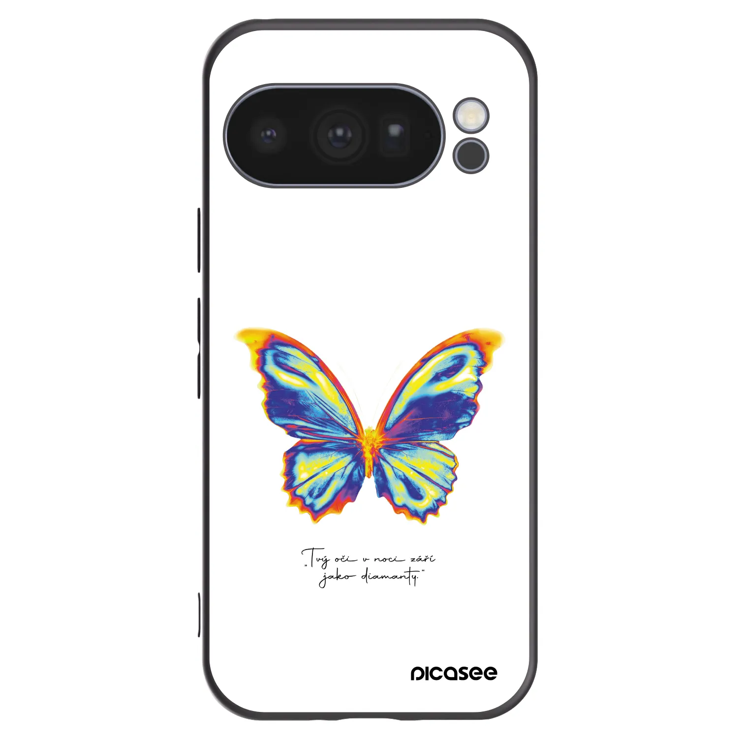 Picasee husă neagră din silicon pentru Google Pixel 10 Pro - Diamanty White