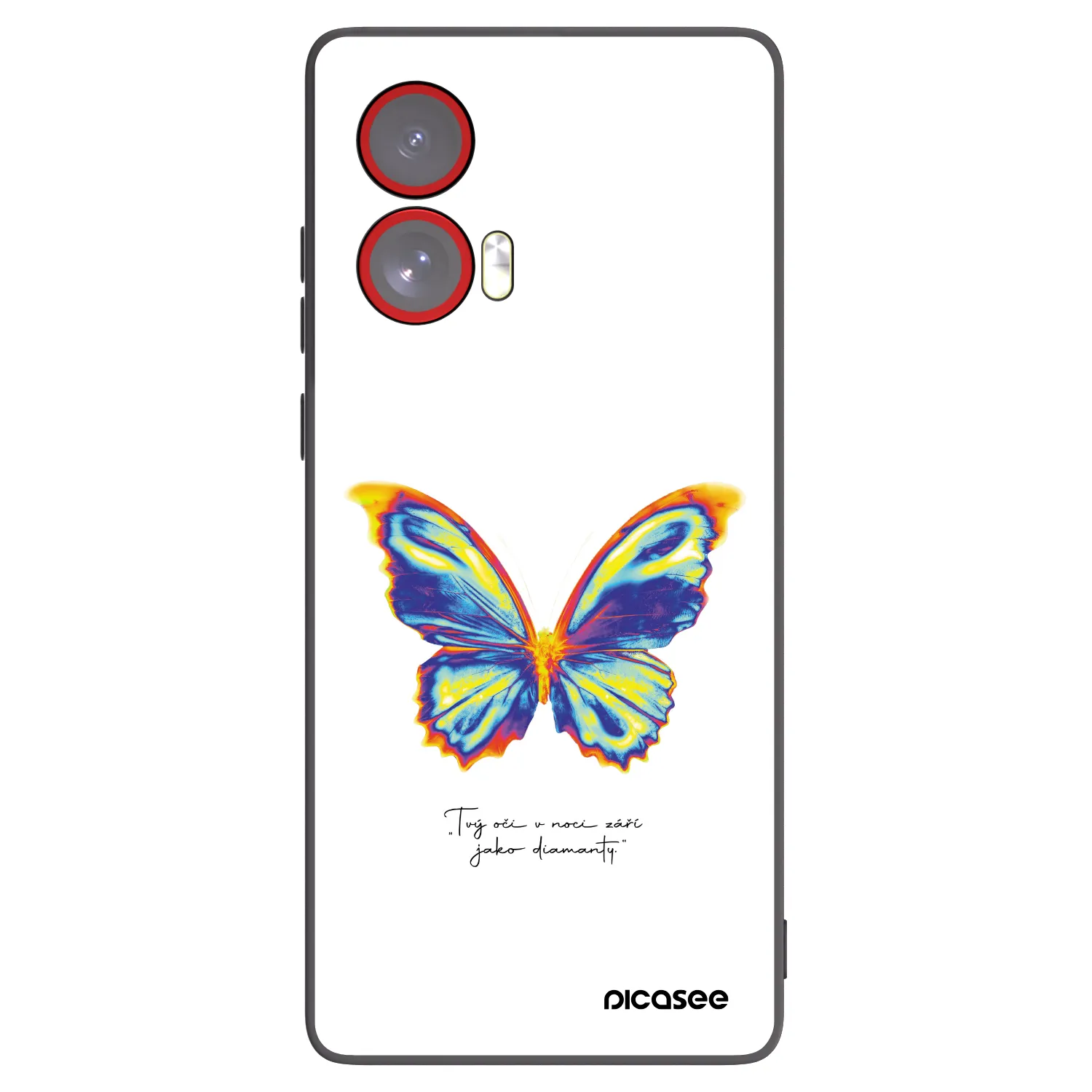 Picasee husă neagră din silicon pentru Motorola Edge 50 Fusion - Diamanty White