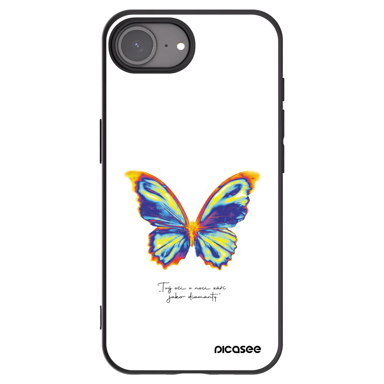 Picasee husă neagră din silicon pentru Apple iPhone 17e - Diamanty White