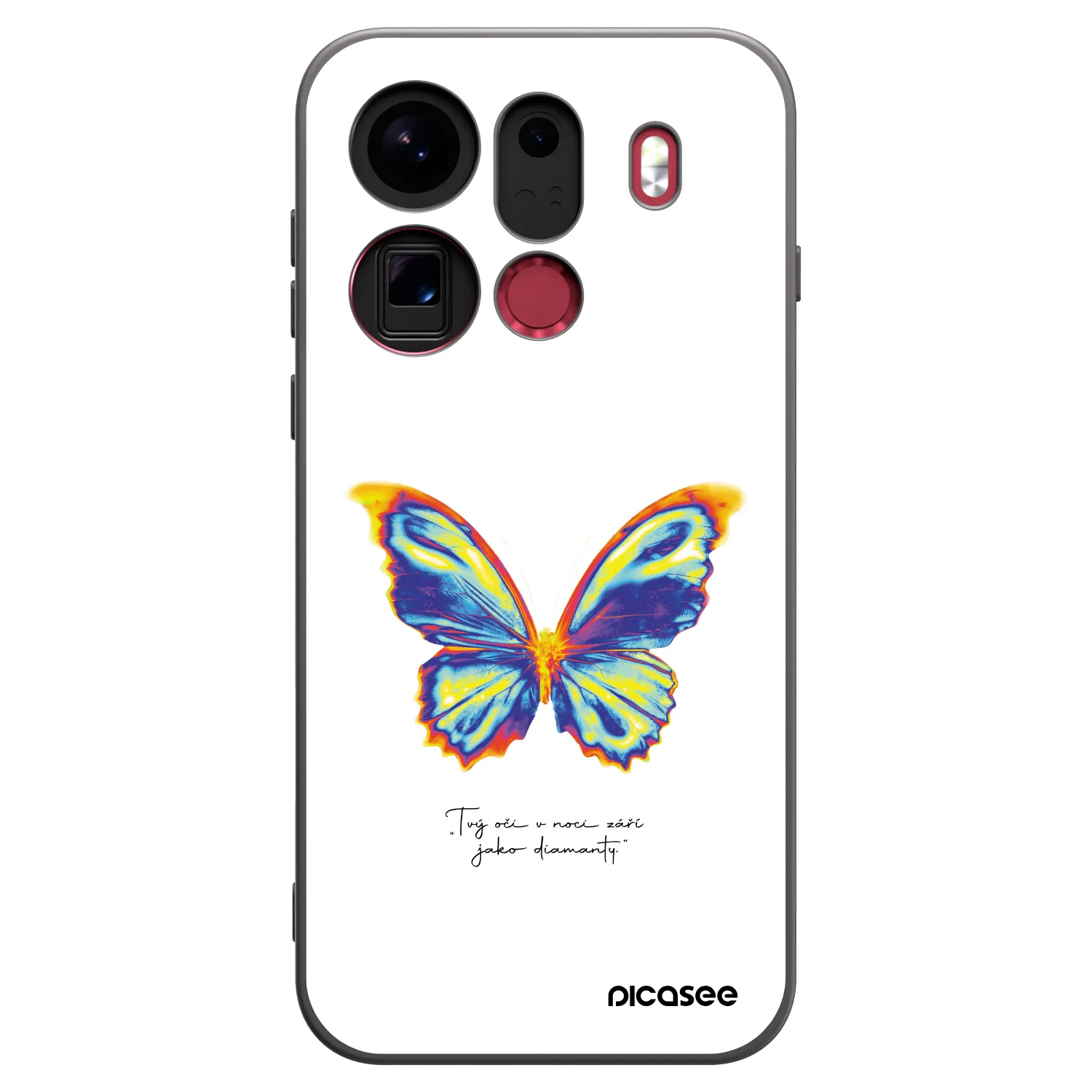 Picasee husă neagră din silicon pentru OPPO Find X9 Pro - Diamanty White