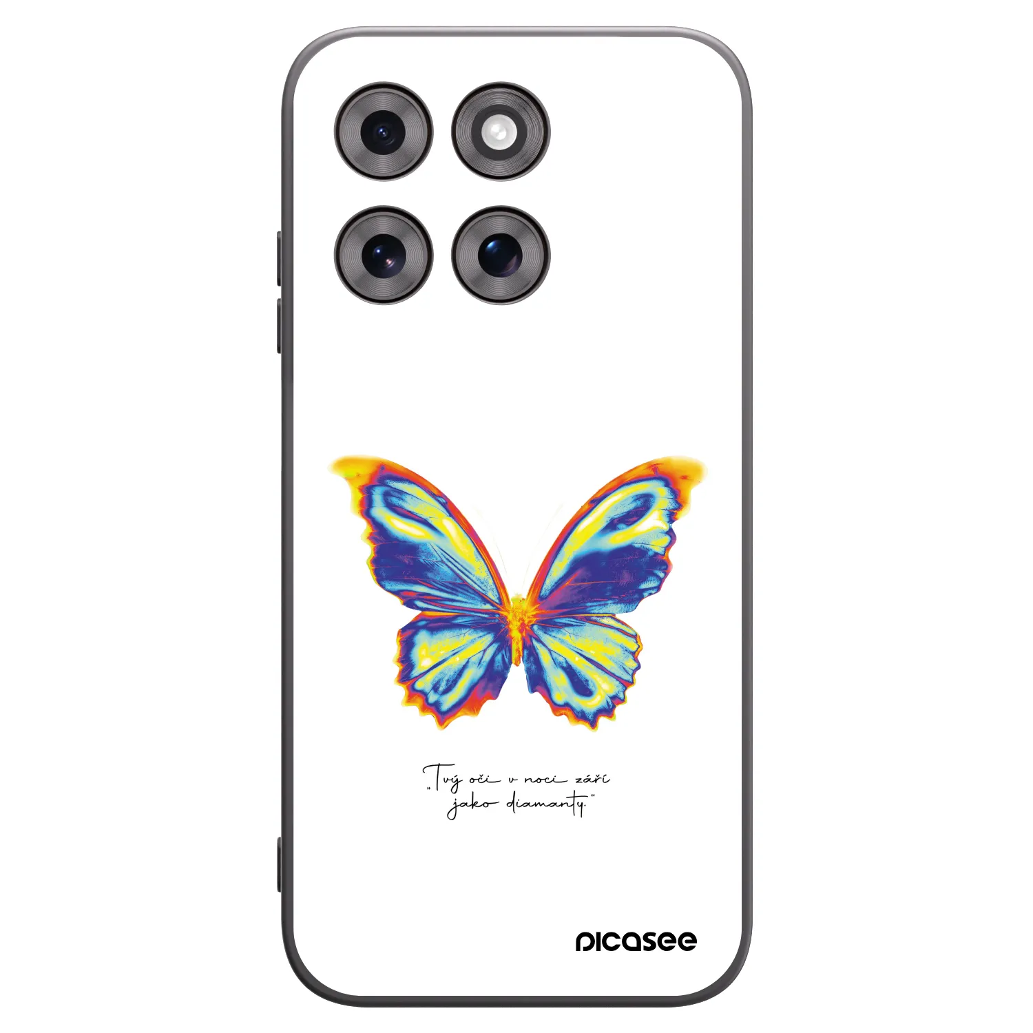 Picasee husă neagră din silicon pentru Motorola Moto G77 - Diamanty White
