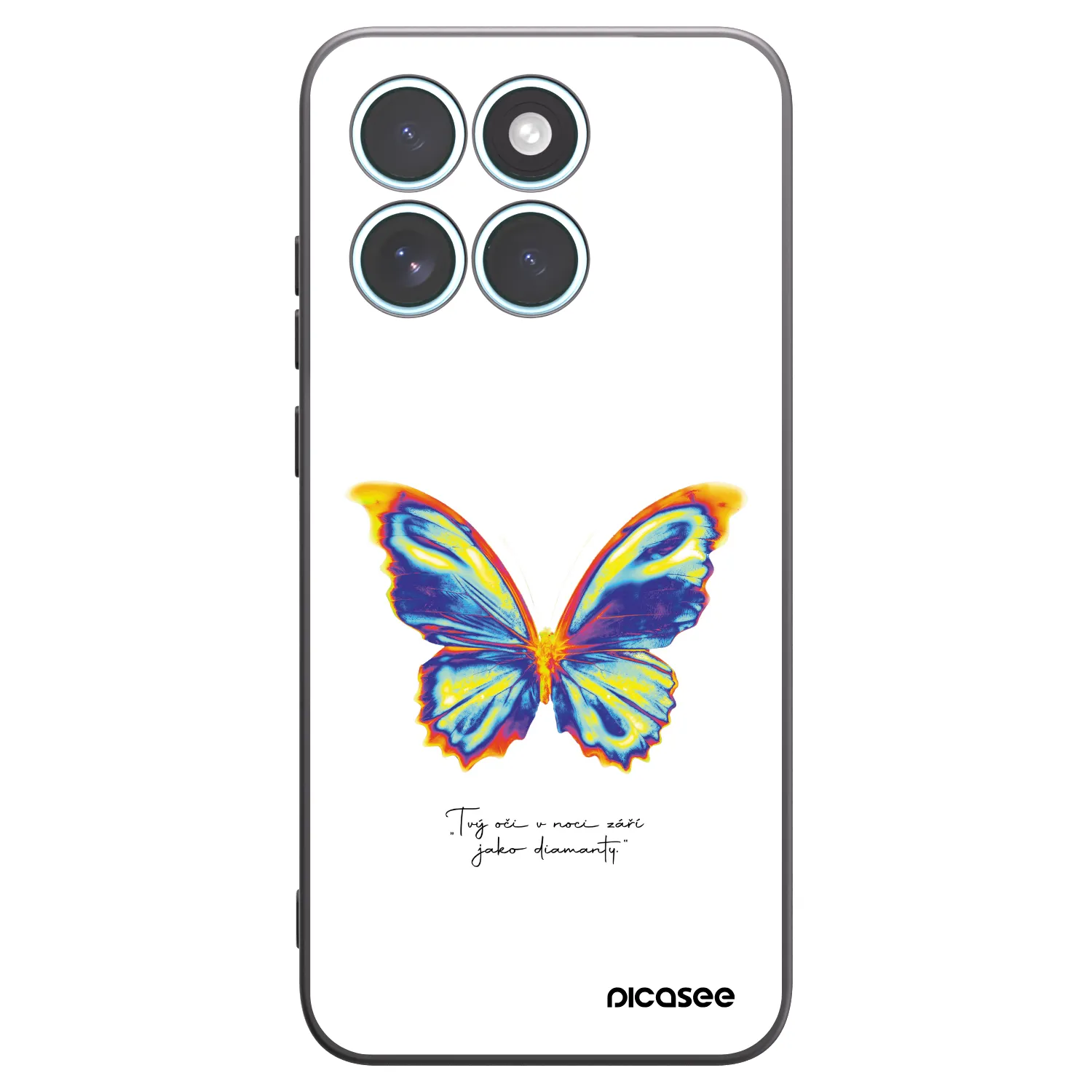 Picasee husă neagră din silicon pentru Motorola Edge 70 Fusion - Diamanty White