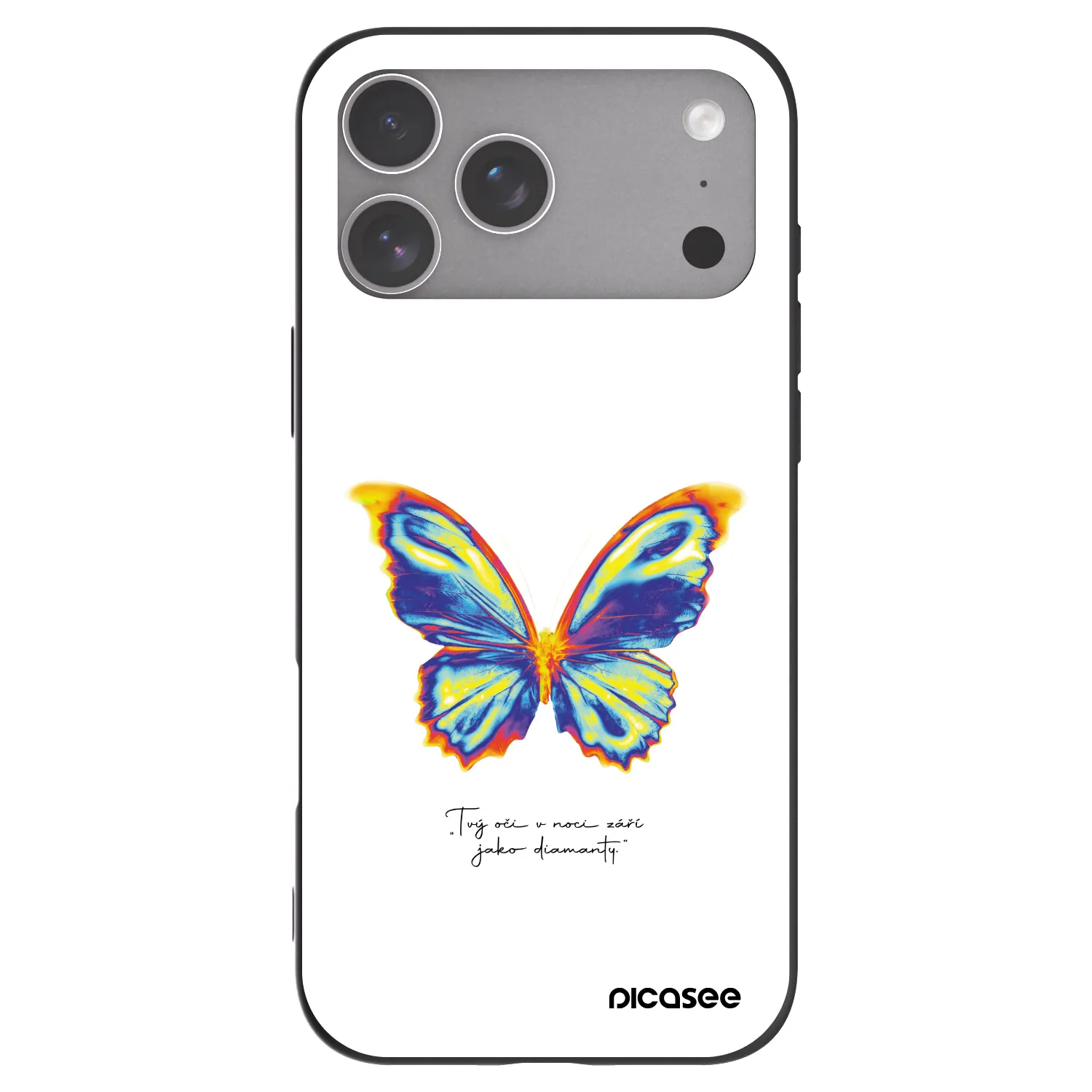 Picasee husă neagră din silicon pentru Apple iPhone 18 Pro Max - Diamanty White
