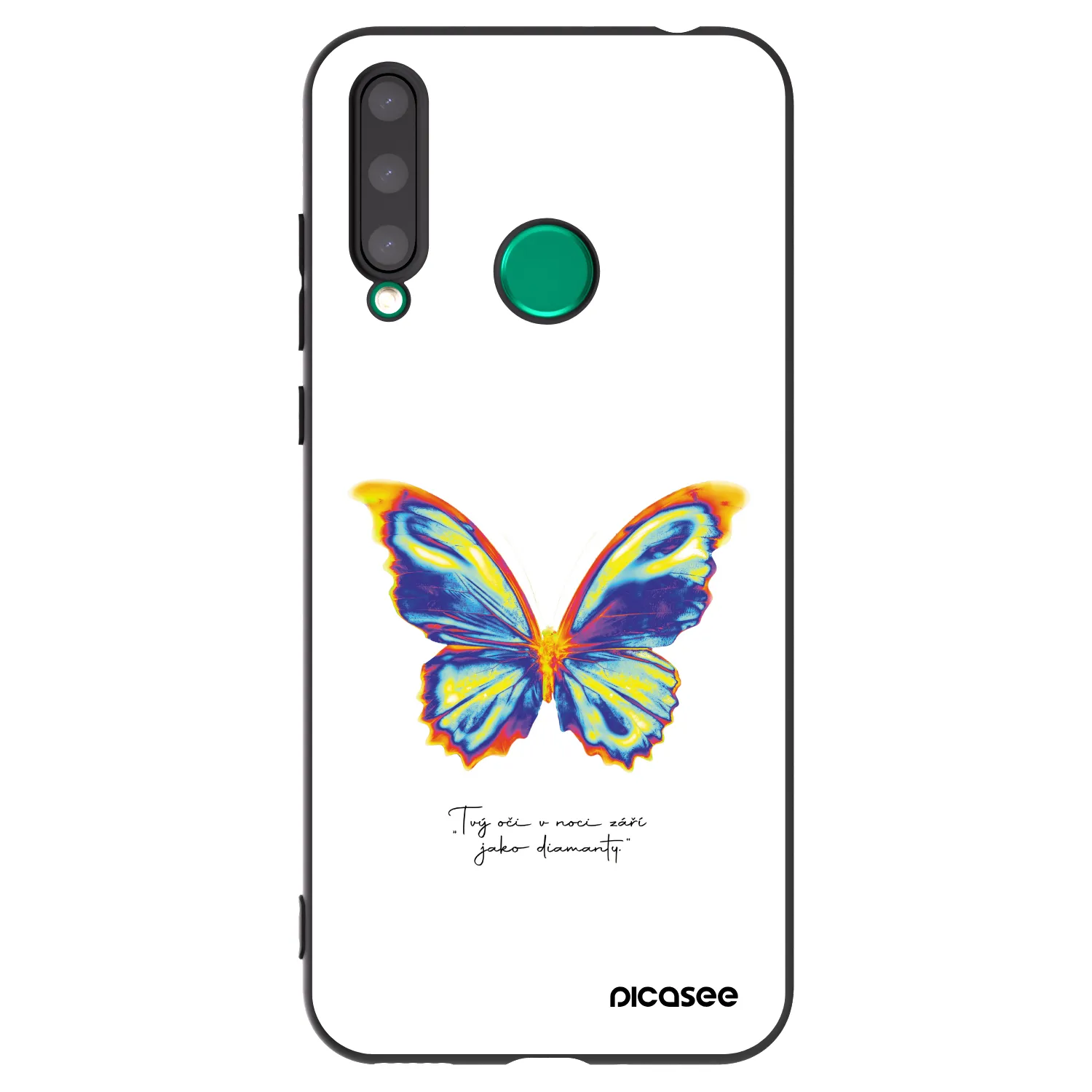 Picasee husă neagră din silicon pentru Honor 20 Lite - Diamanty White