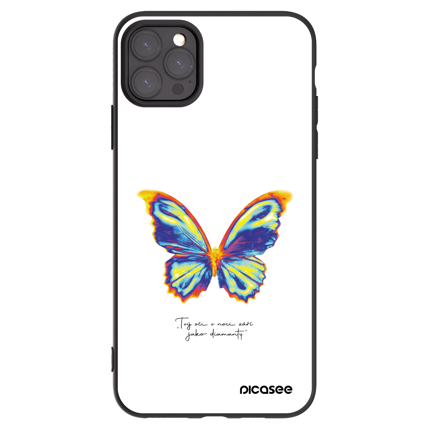 Picasee husă neagră din silicon pentru Apple iPhone 11 Pro Max - Diamanty White