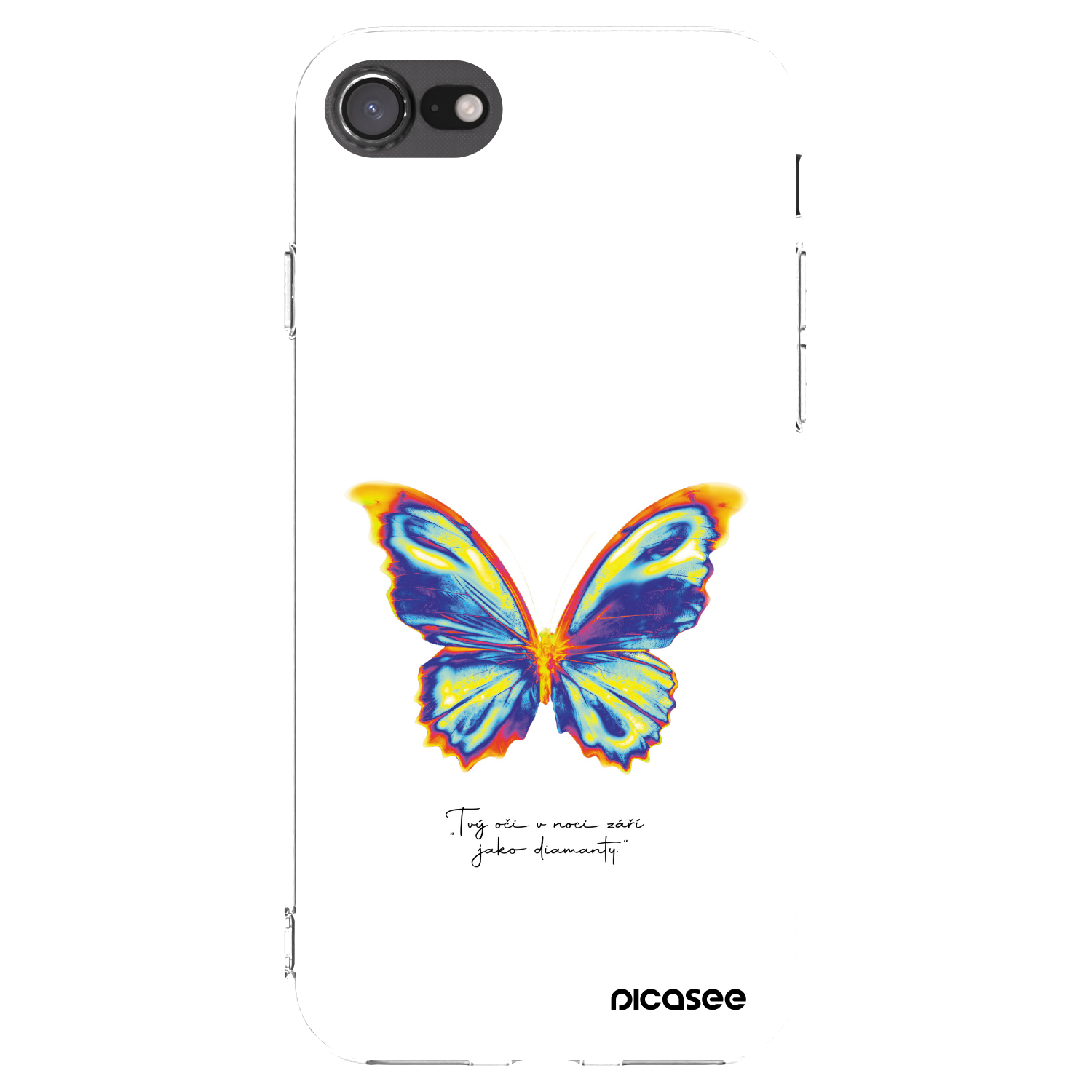 Picasee husă transparentă din silicon pentru Apple iPhone 8 - Diamanty White