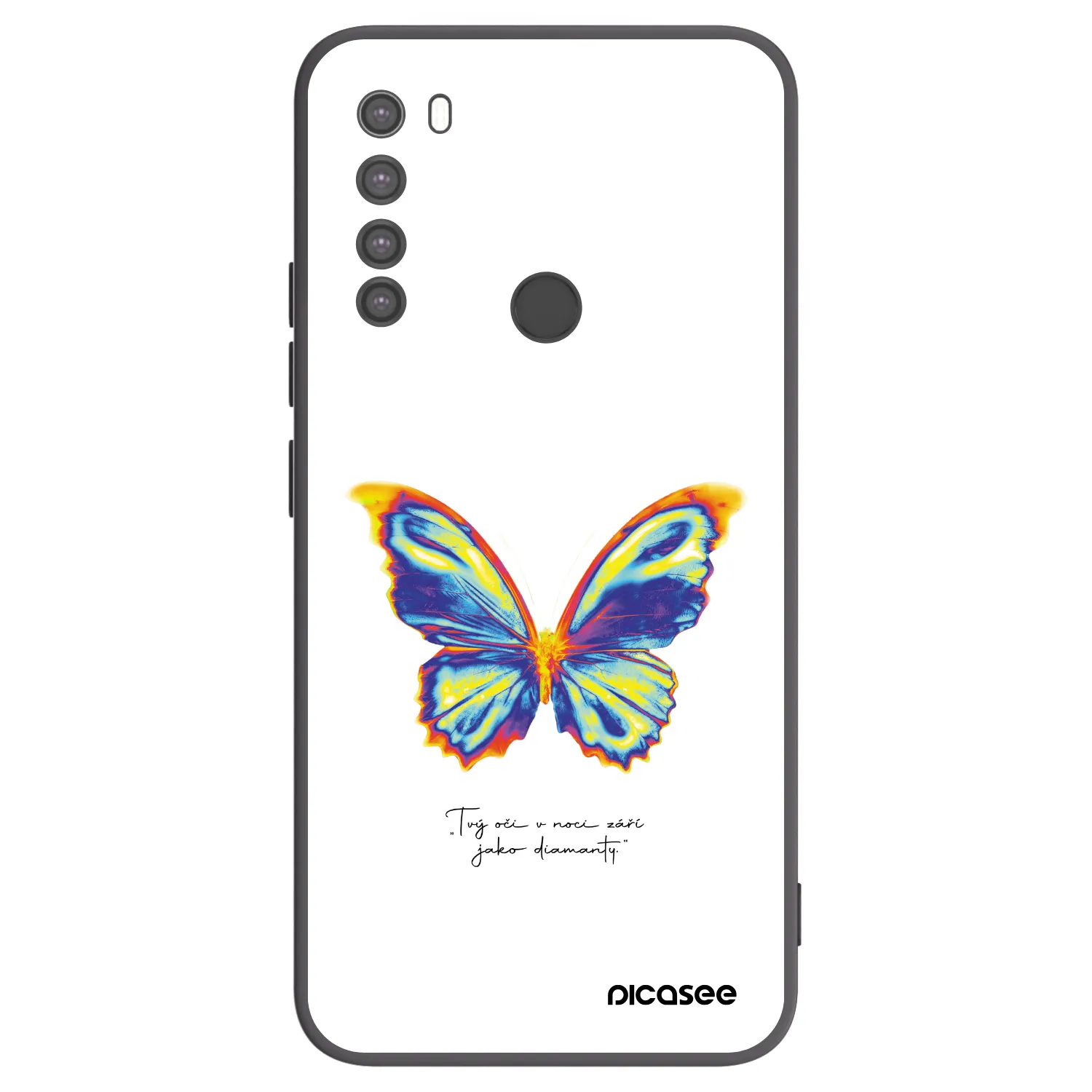 Picasee husă neagră din silicon pentru Xiaomi Redmi Note 8 - Diamanty White