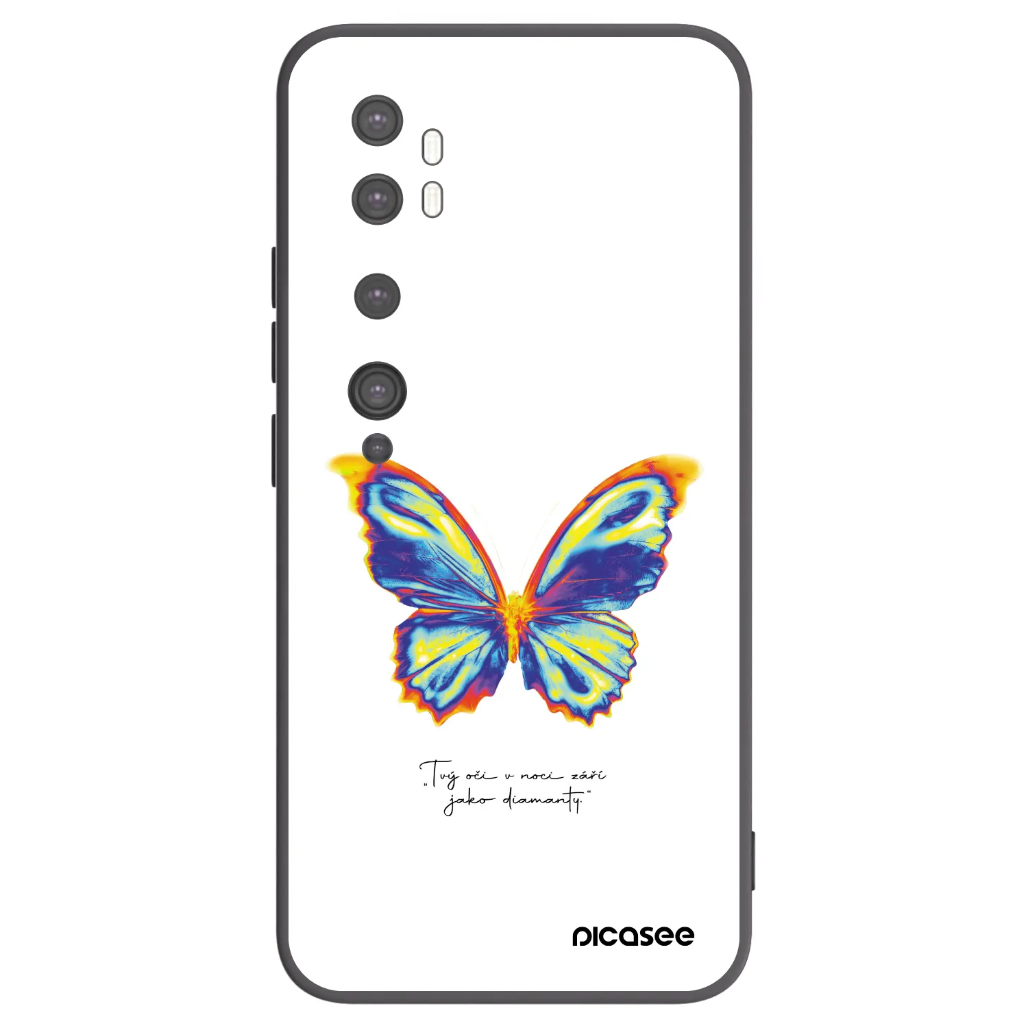 Picasee husă neagră din silicon pentru Xiaomi Mi Note 10 (Pro) - Diamanty White