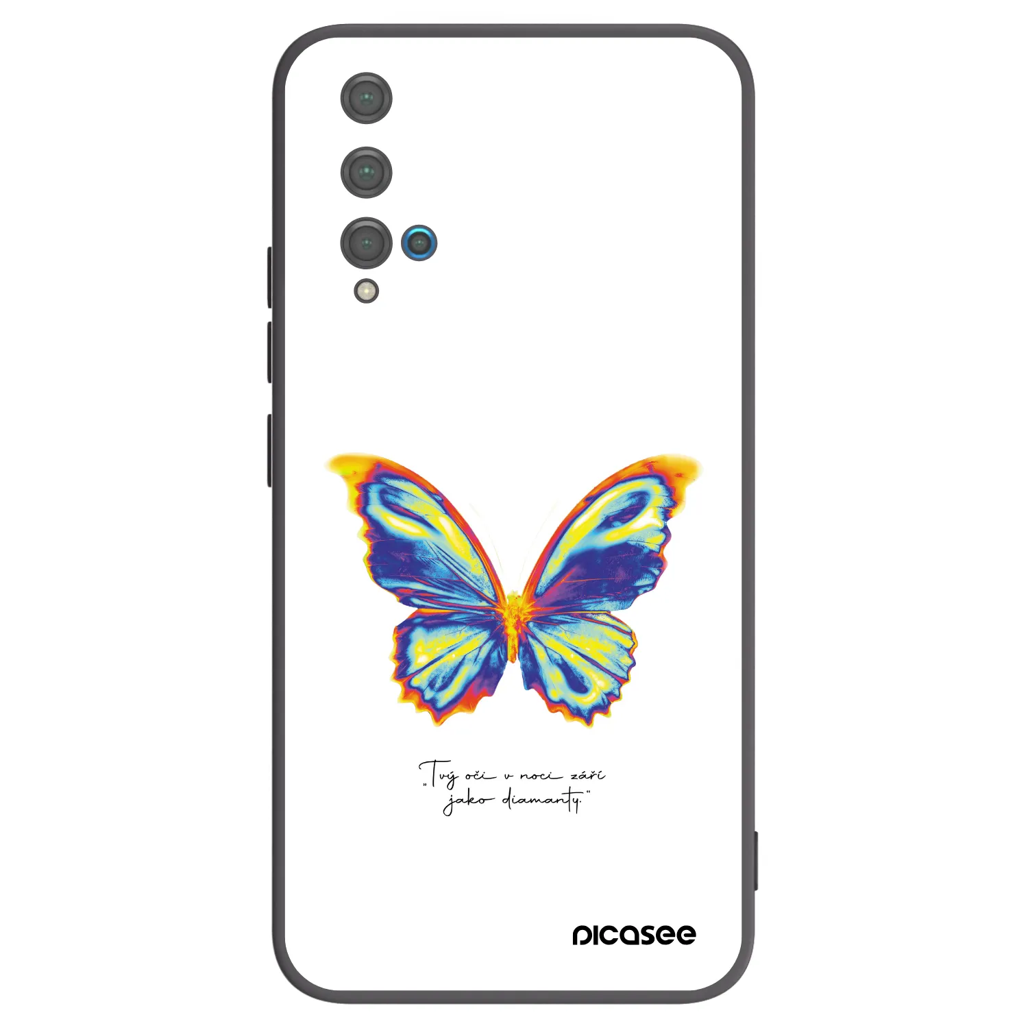 Picasee husă neagră din silicon pentru Huawei Nova 5T - Diamanty White