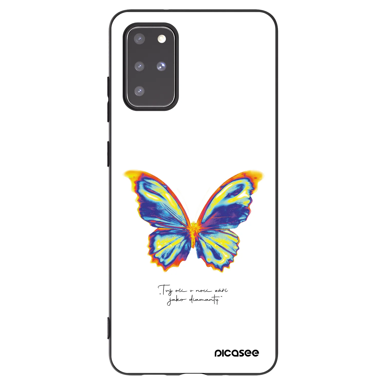 Picasee husă neagră din silicon pentru Samsung Galaxy S20+ G985F - Diamanty White