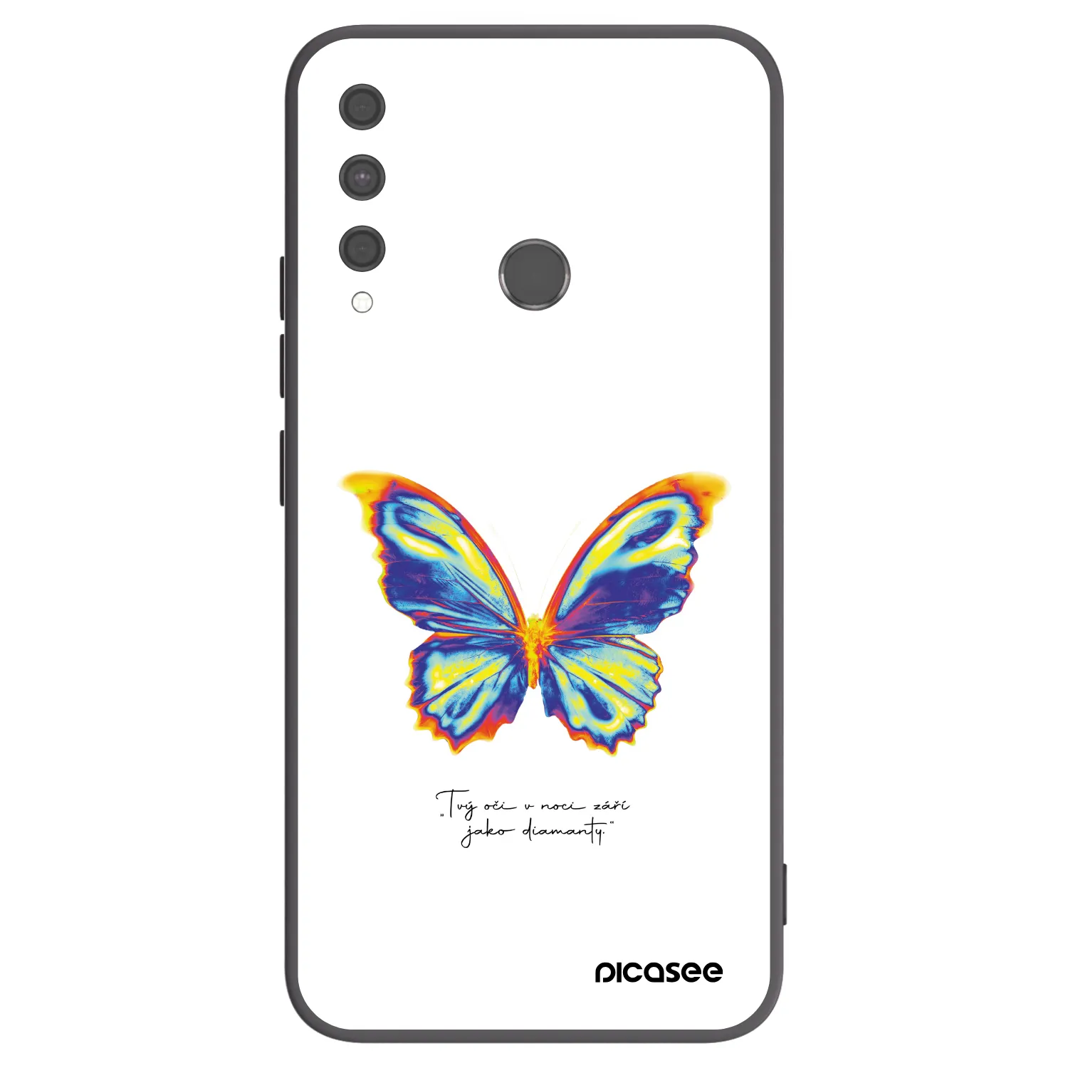 Picasee husă neagră din silicon pentru Huawei P40 Lite E - Diamanty White