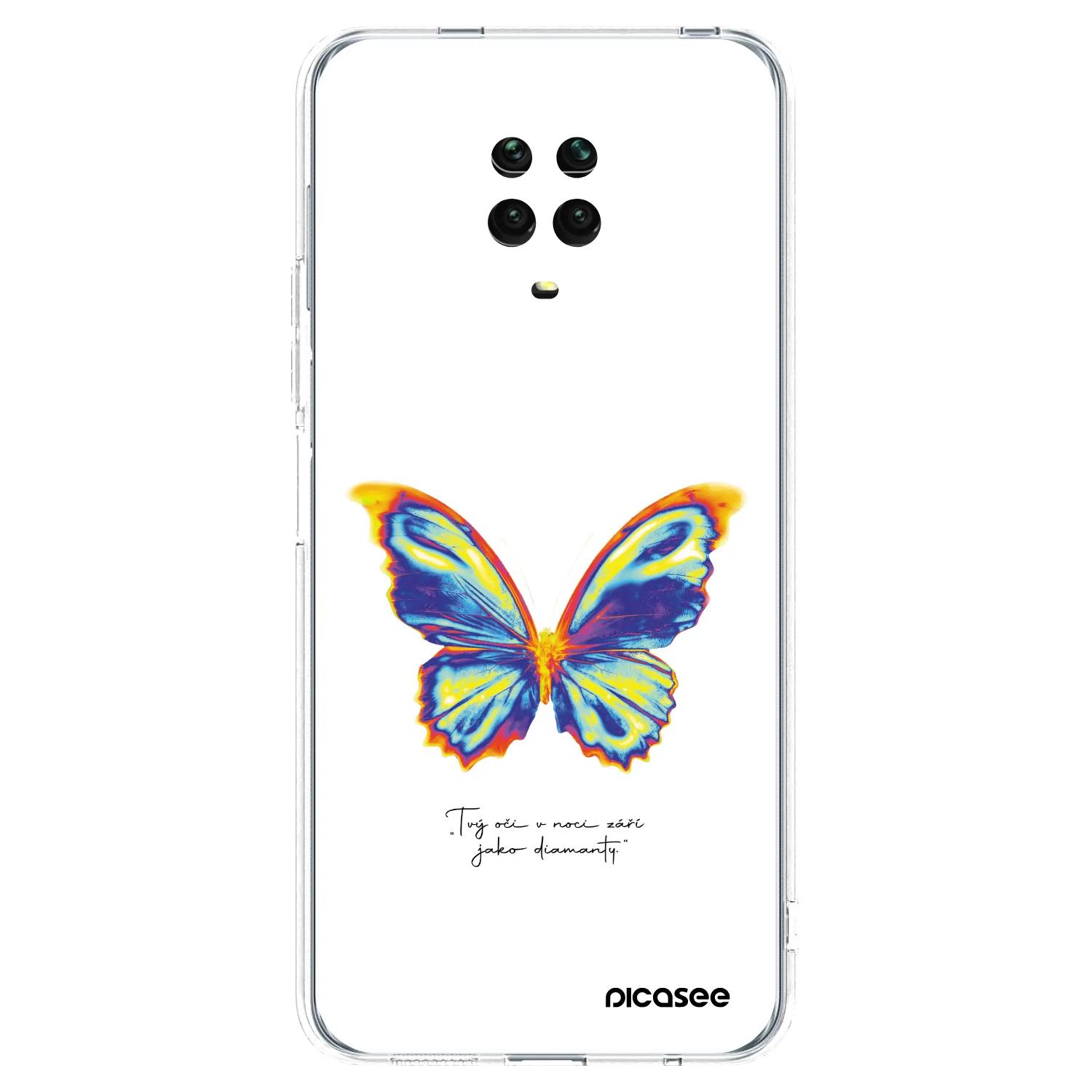 Picasee husă transparentă din silicon pentru Xiaomi Redmi Note 9 Pro - Diamanty White