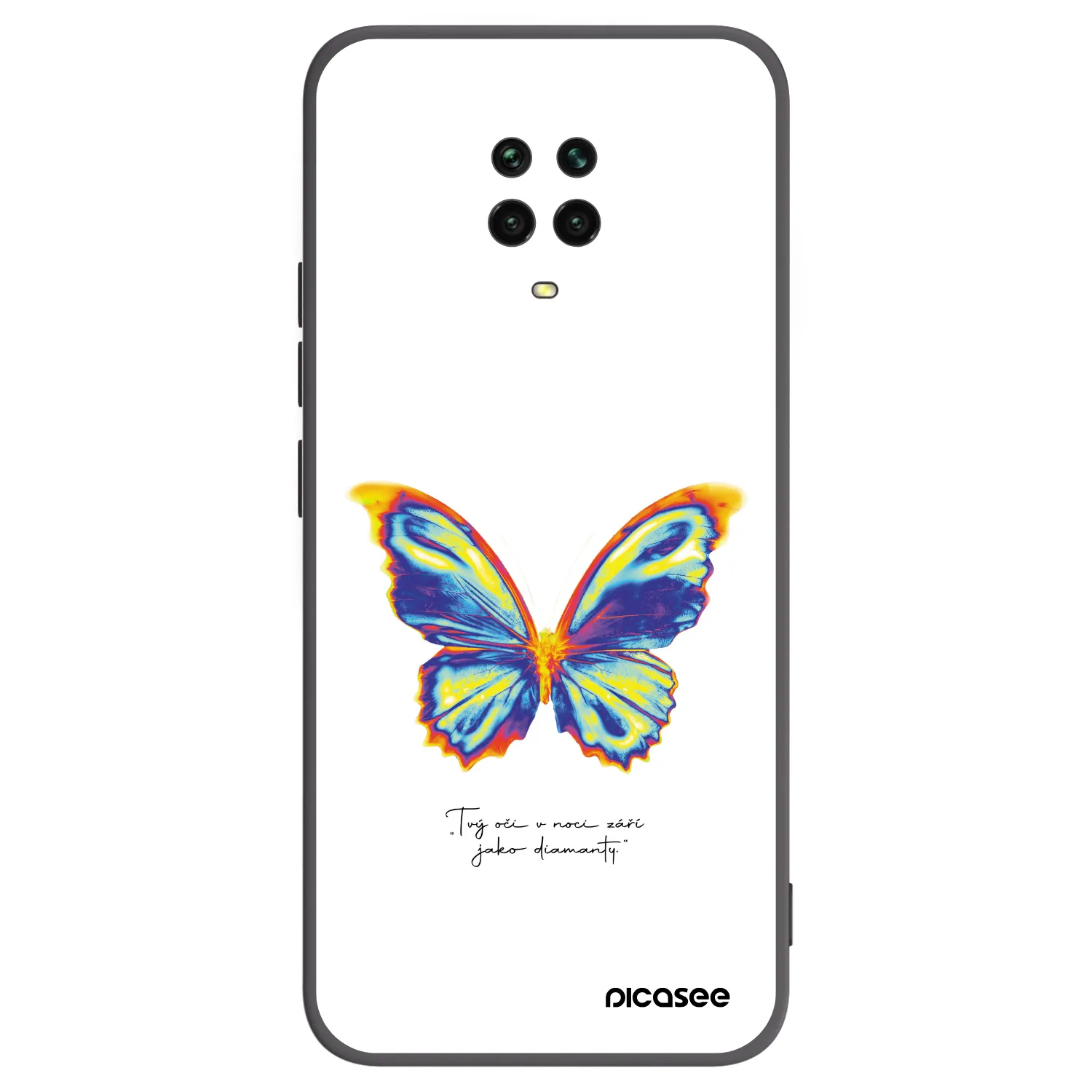 Picasee husă neagră din silicon pentru Xiaomi Redmi Note 9 Pro - Diamanty White