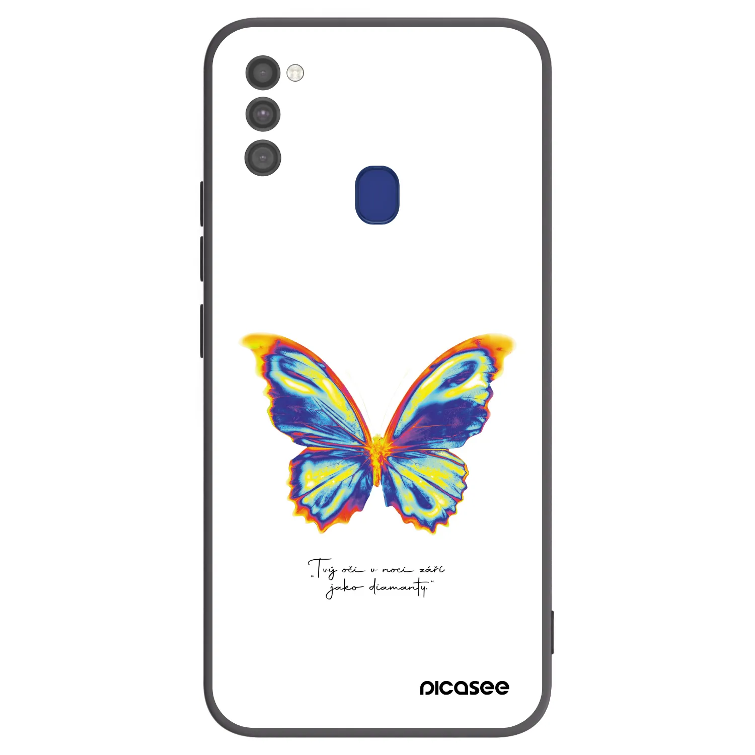 Picasee husă neagră din silicon pentru Samsung Galaxy M21 M215F - Diamanty White