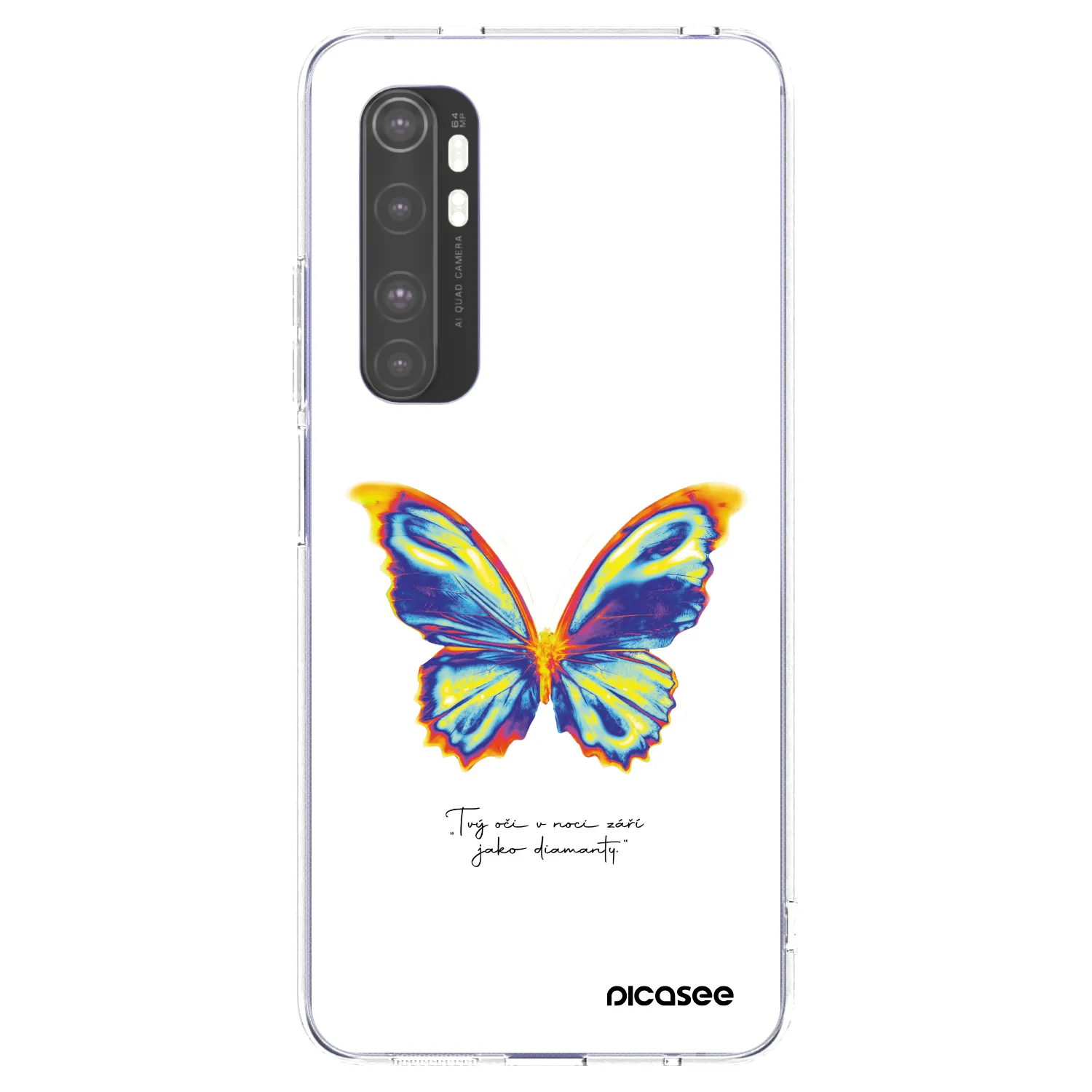 Picasee husă transparentă din silicon pentru Xiaomi Mi Note 10 Lite - Diamanty White