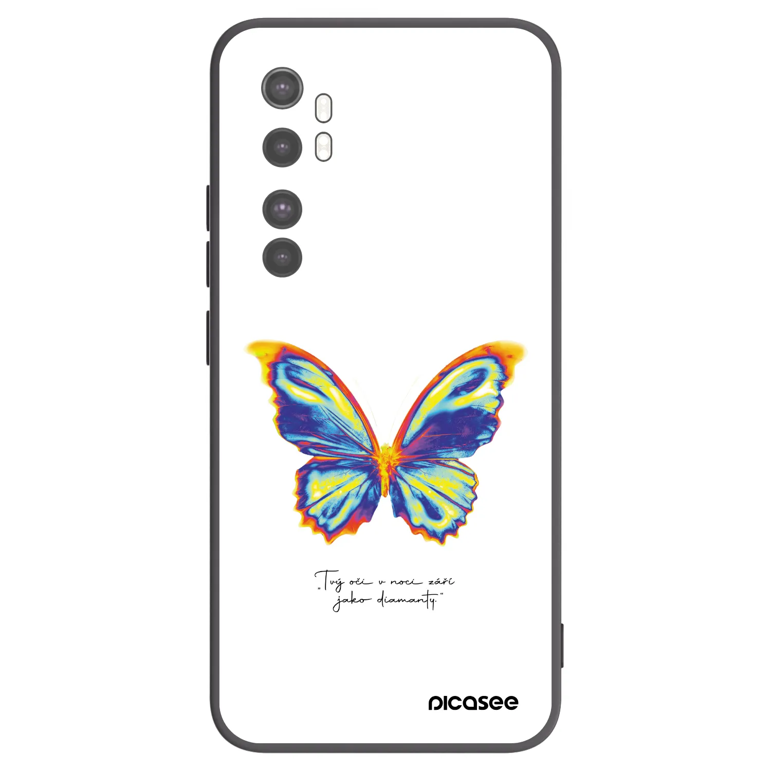 Picasee husă neagră din silicon pentru Xiaomi Mi Note 10 Lite - Diamanty White