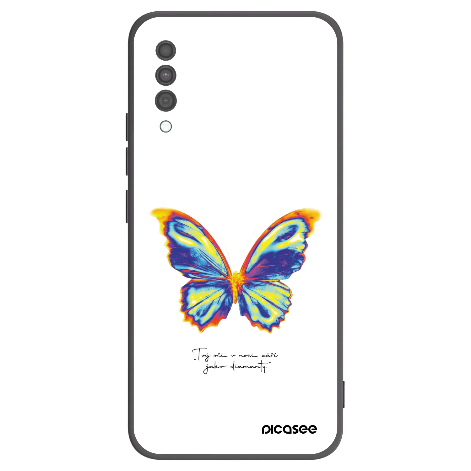 Picasee husă neagră din silicon pentru Samsung Galaxy A30s A307F - Diamanty White