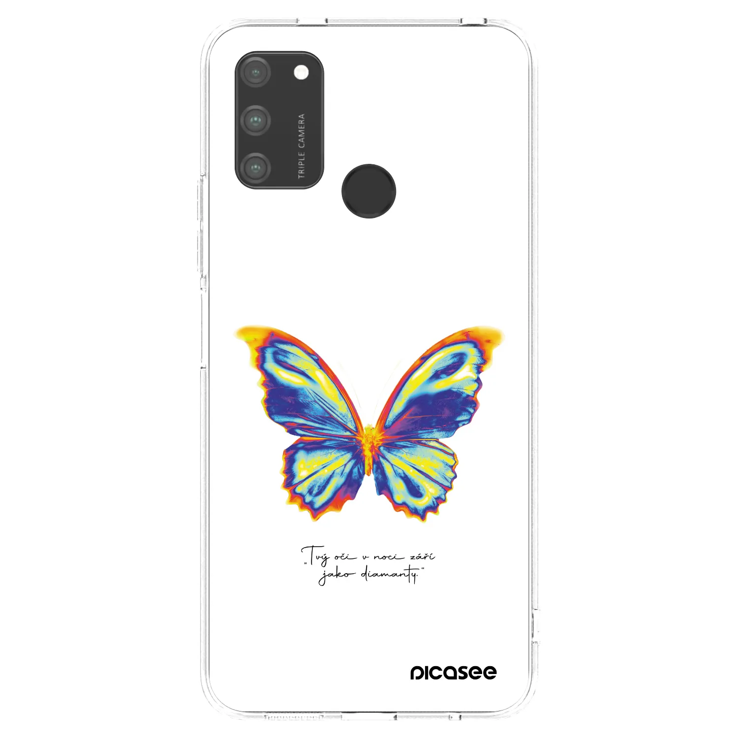 Picasee husă transparentă din silicon pentru Honor 9A - Diamanty White