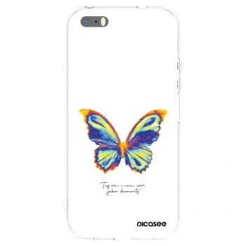 Picasee husă transparentă din silicon pentru Apple iPhone 5/5S/SE - Diamanty White