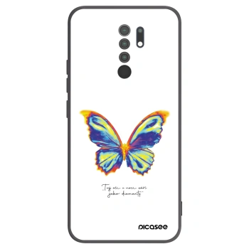 Picasee husă neagră din silicon pentru Xiaomi Redmi 9 - Diamanty White