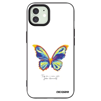 Picasee husă neagră din silicon pentru Apple iPhone 12 Pro - Diamanty White